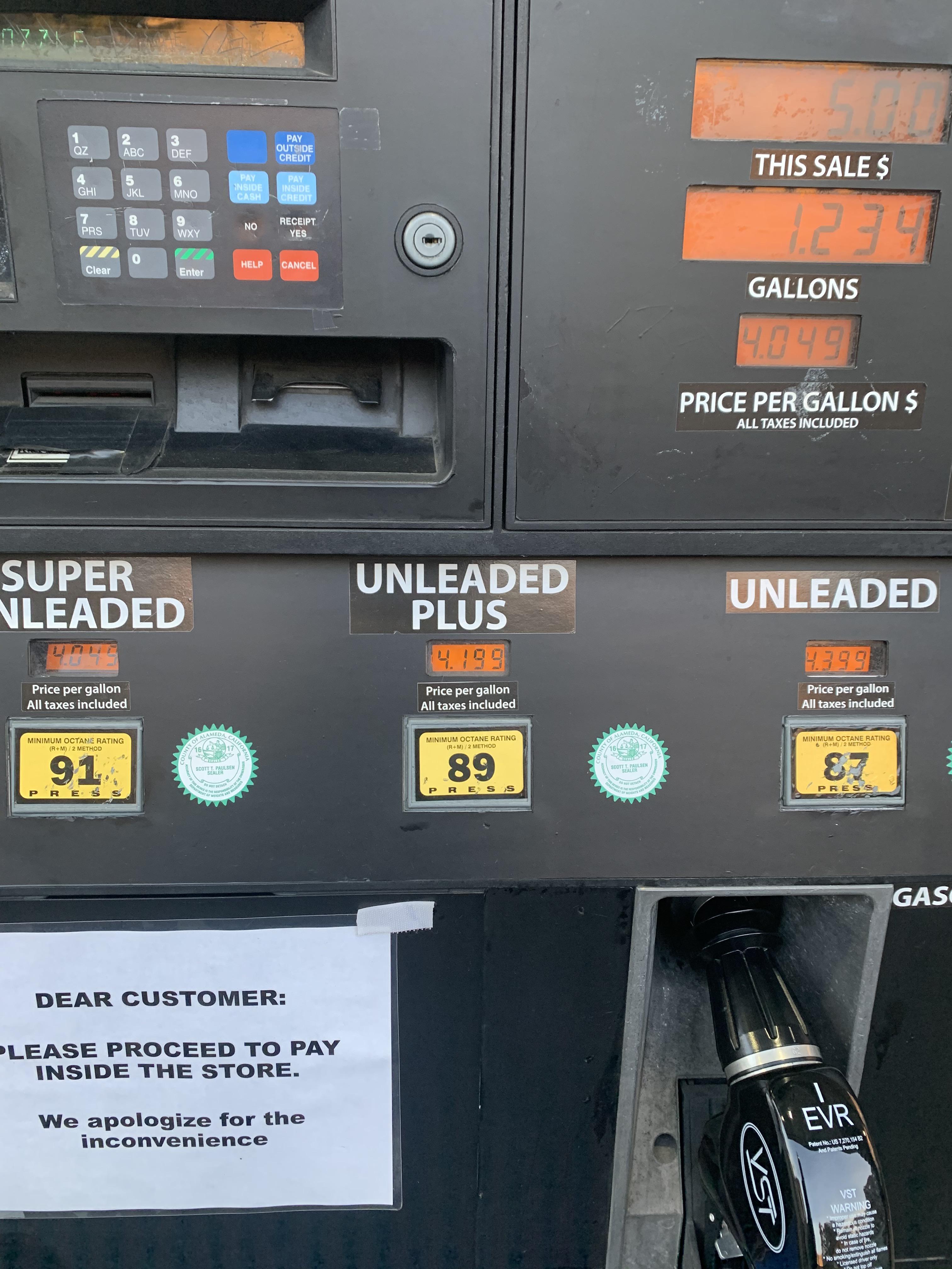 Super Unleaded was cheaper than Unleaded. : r/mildlyinteresting