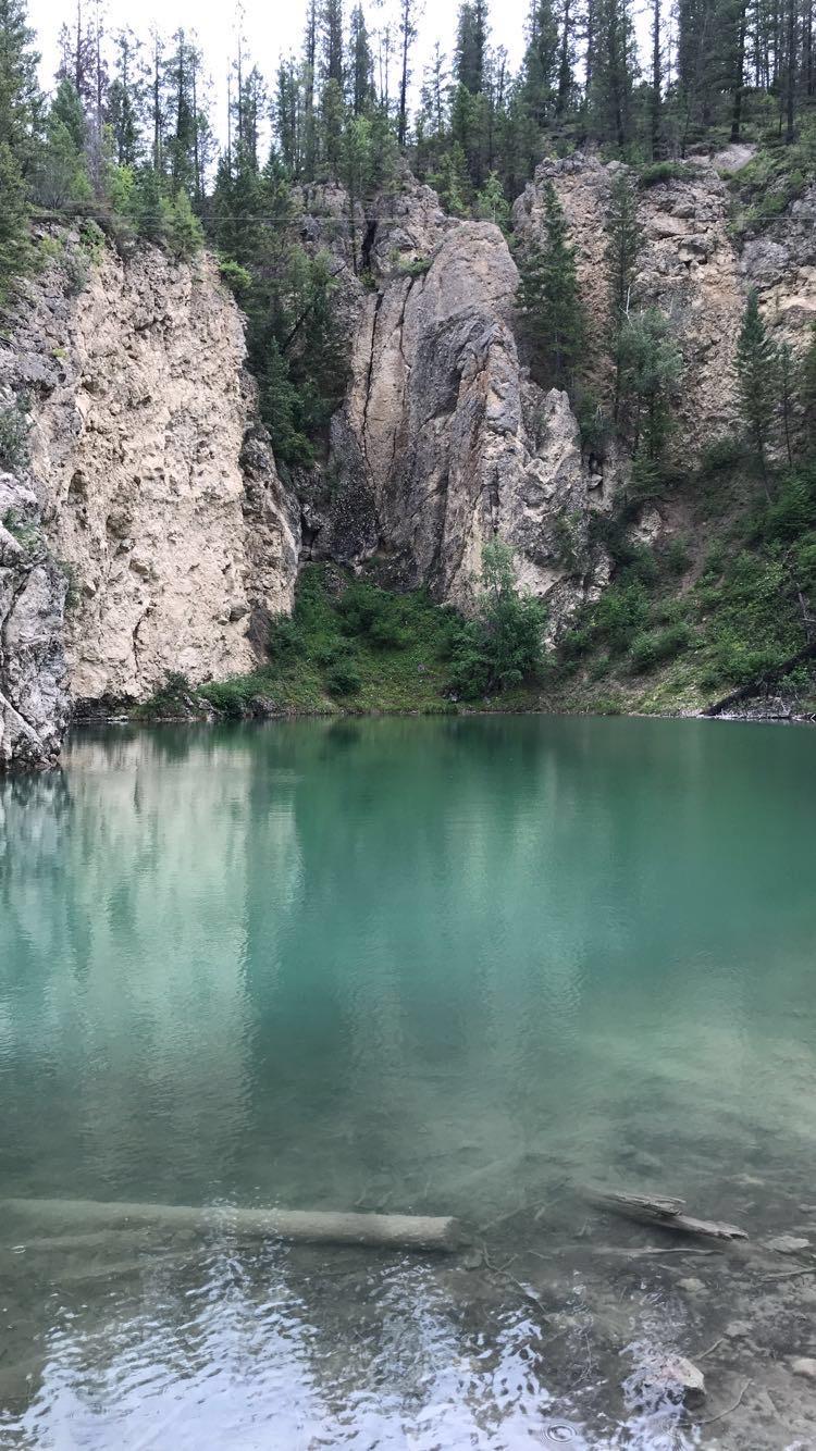 Swimming Hole Near Invermere British Columbia, Canada. Often Used For Cliff Jumping. Taken In
