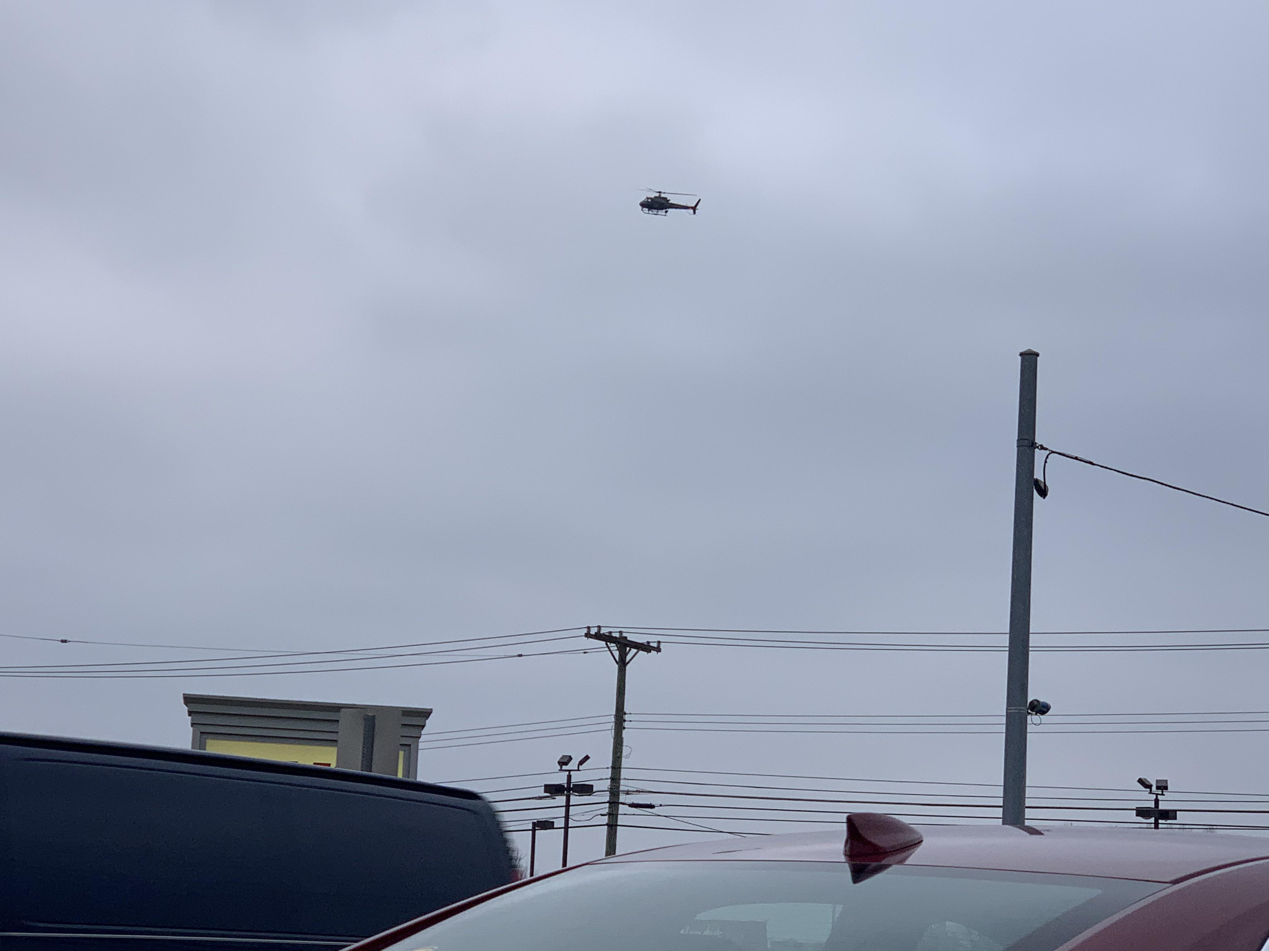 Super Low Flying Helicopter near 18 mile and Ryan. Anyone know what’s