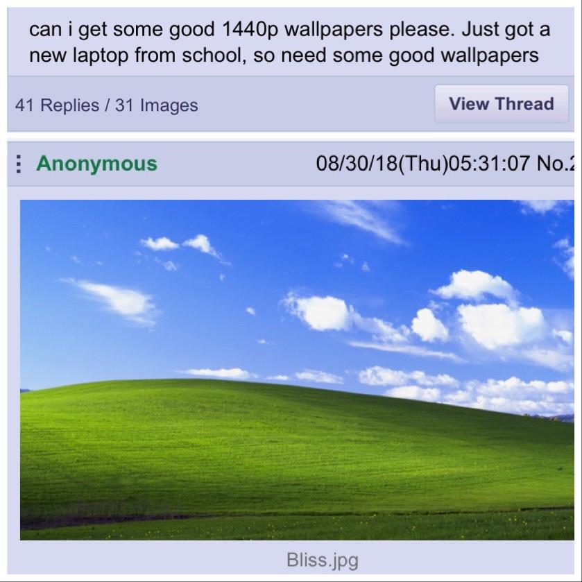Anon gets his new wallpaper 4chan