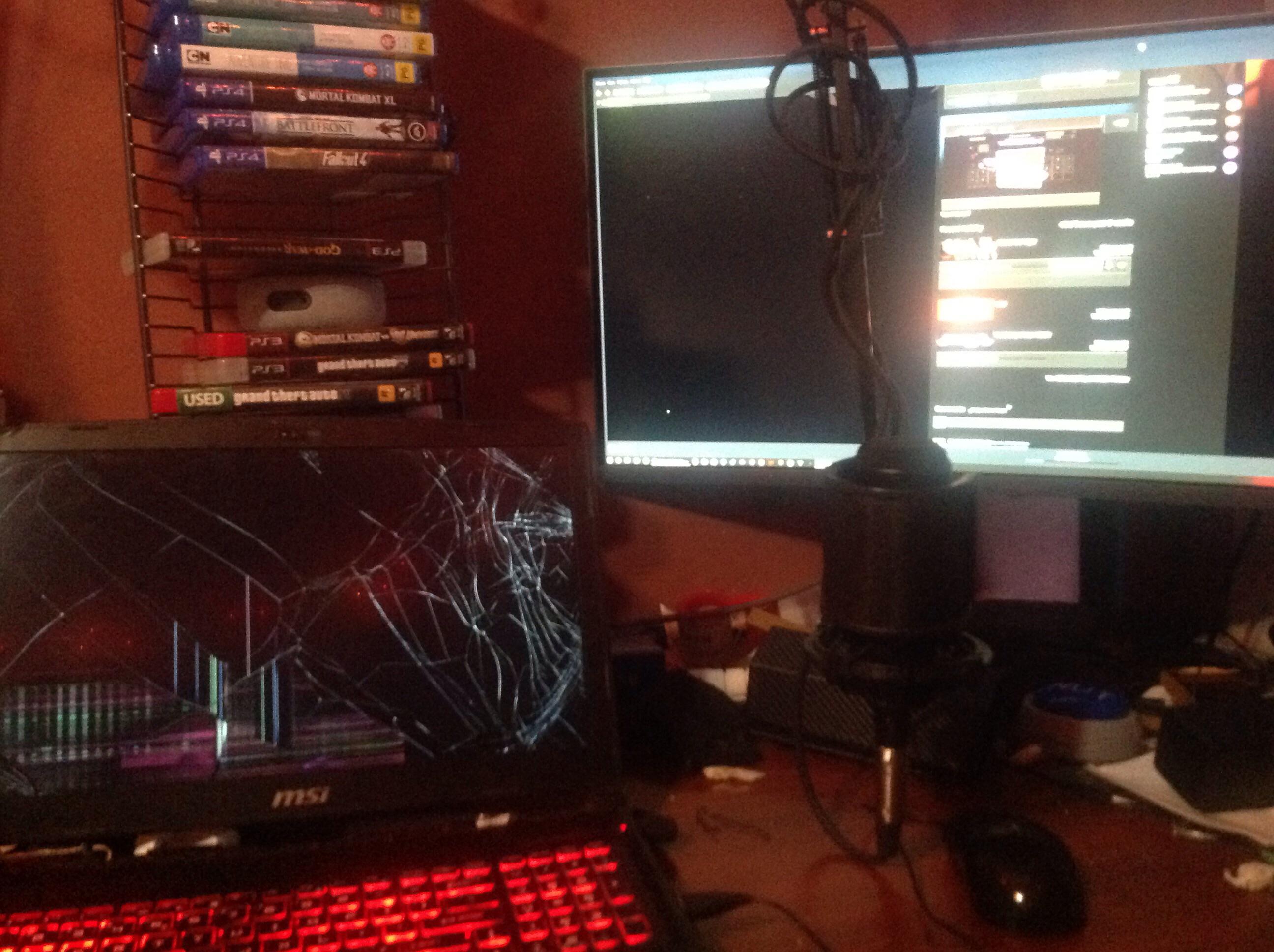 I survived a car crash and so did my laptop. r/hardwaregore