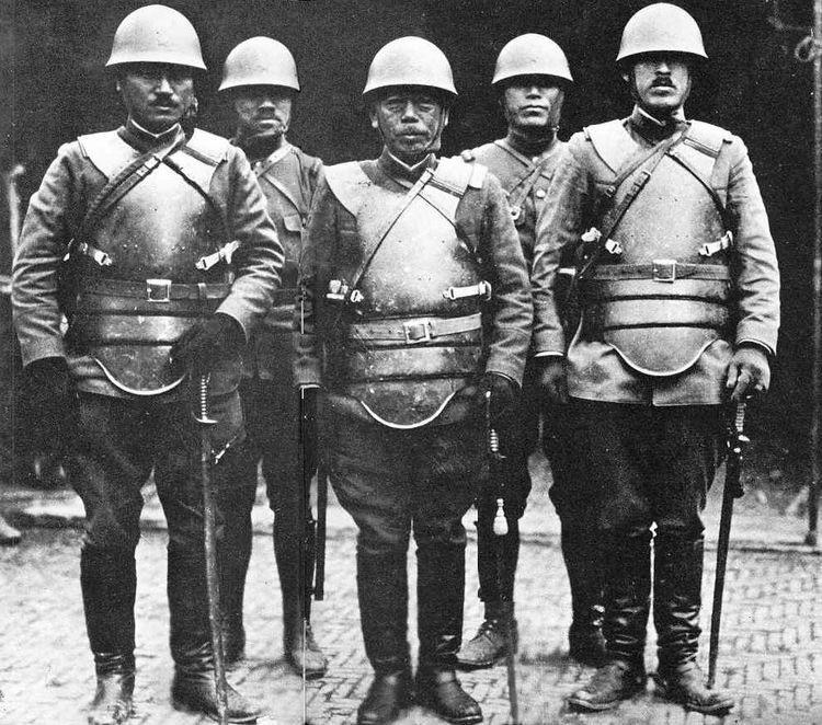 Imperial Japanese soldiers with body armor. This isn’t the first