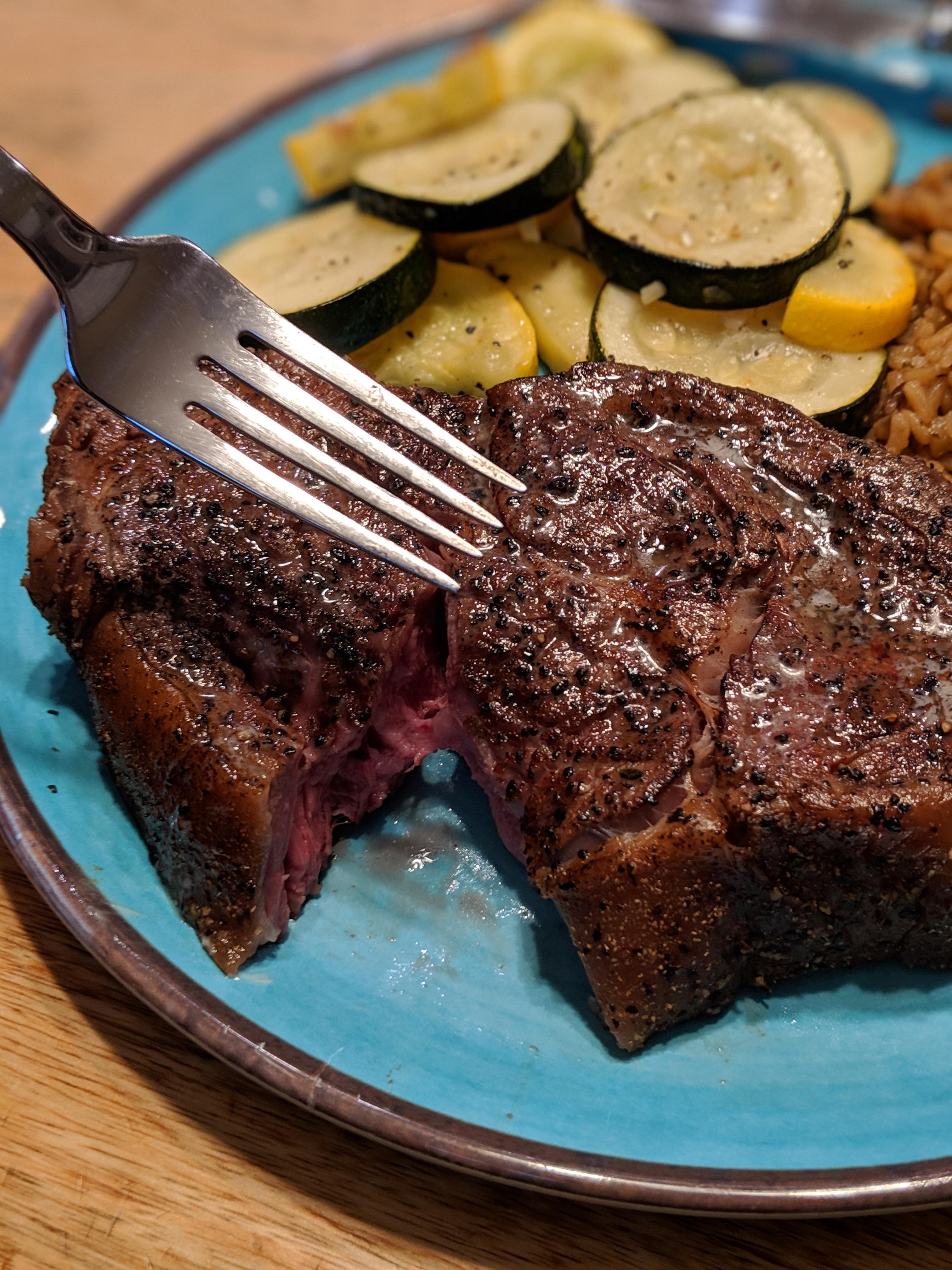 First time sous vide, dry aged ribeye r/steak