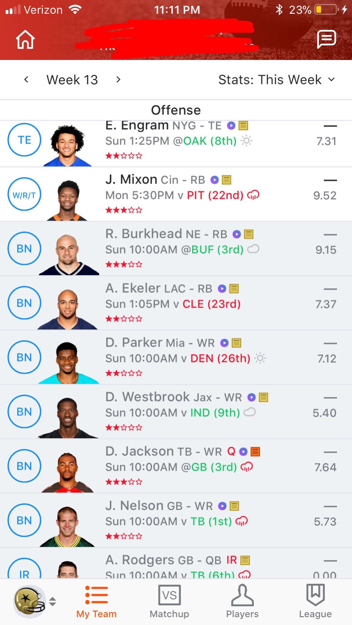 Should I start DeSean Jackson who’ll be getting Winston back over Demaryius Thomas. Is anyone