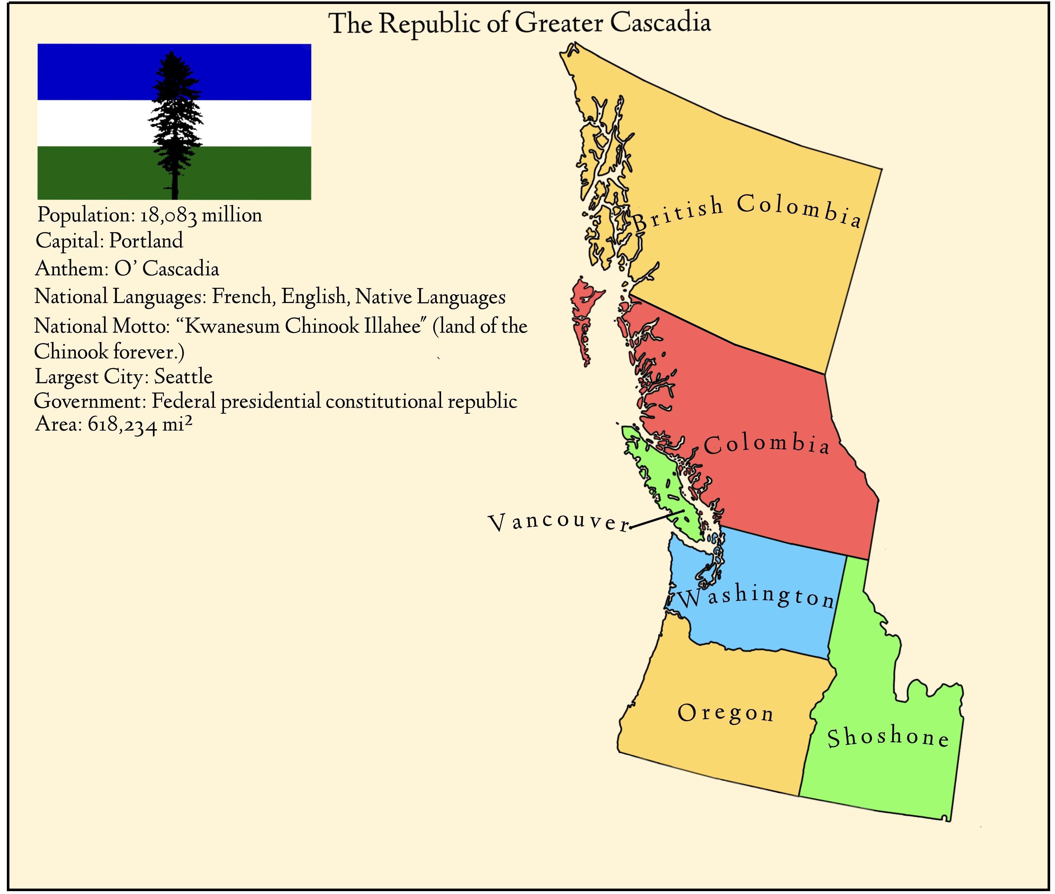 A map of Cascadia (с изображениями)