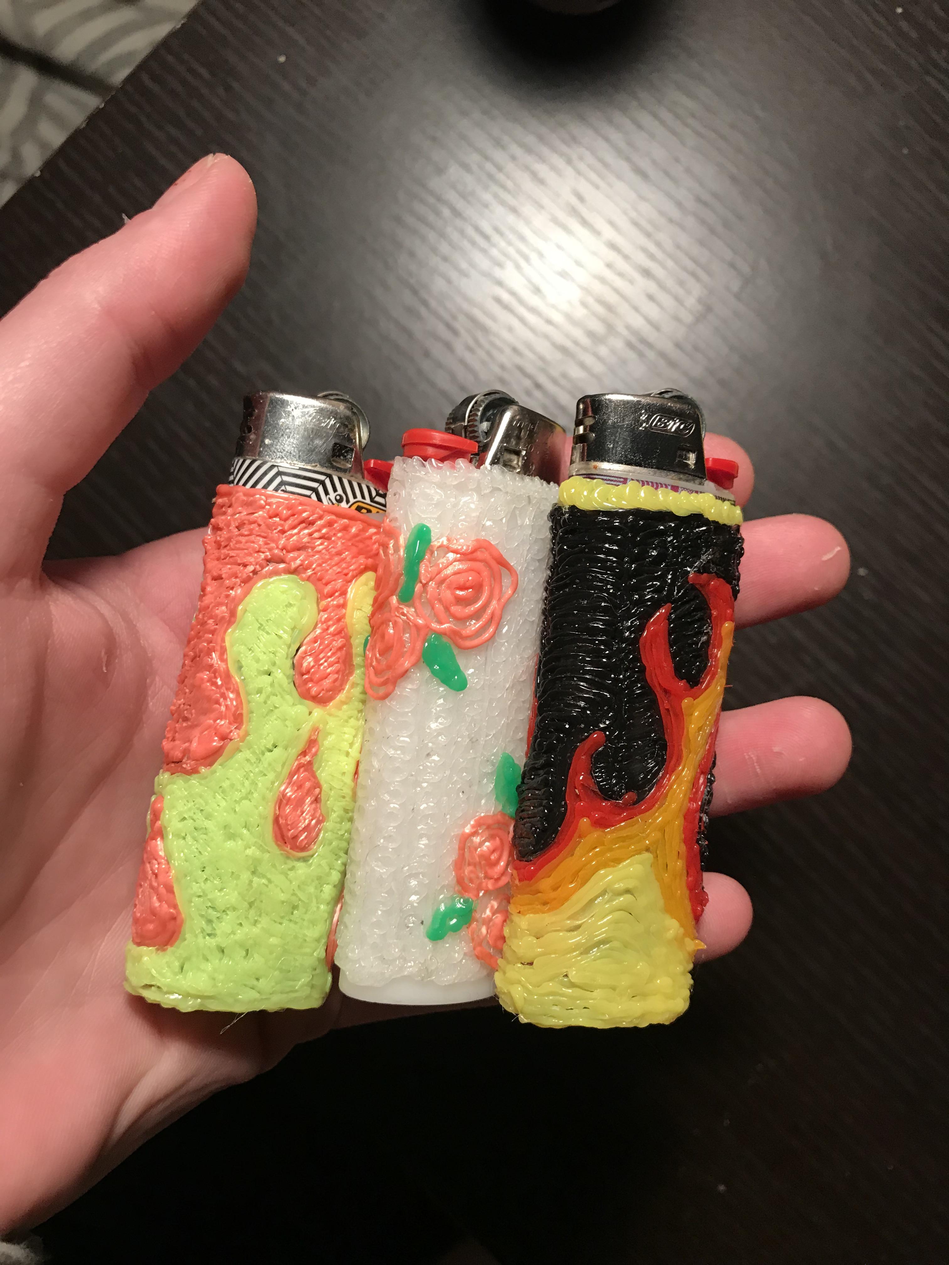 Handmade 3D printed lighter cases my girlfriend made StonerEngineering