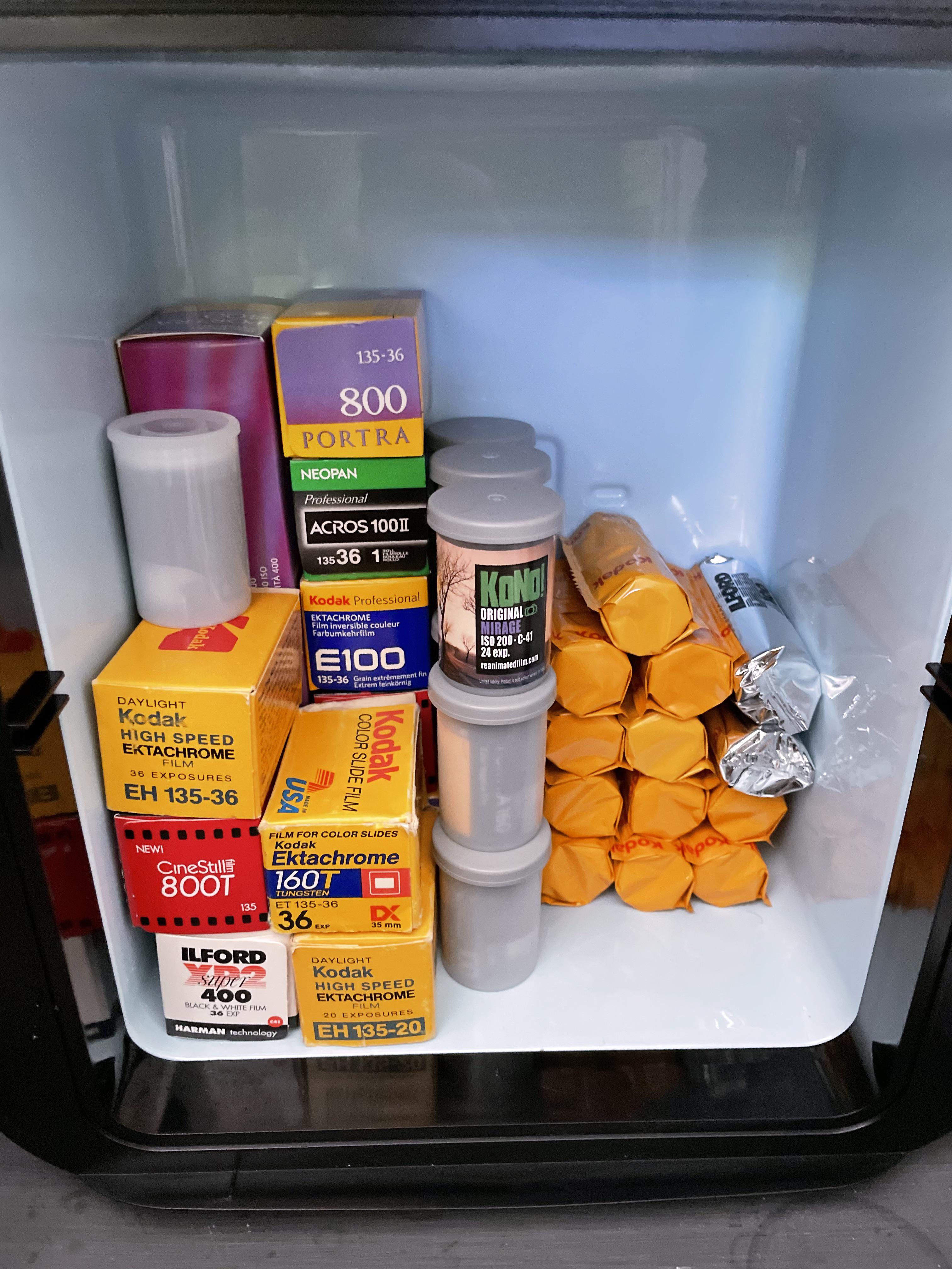 Film fridge loaded up
