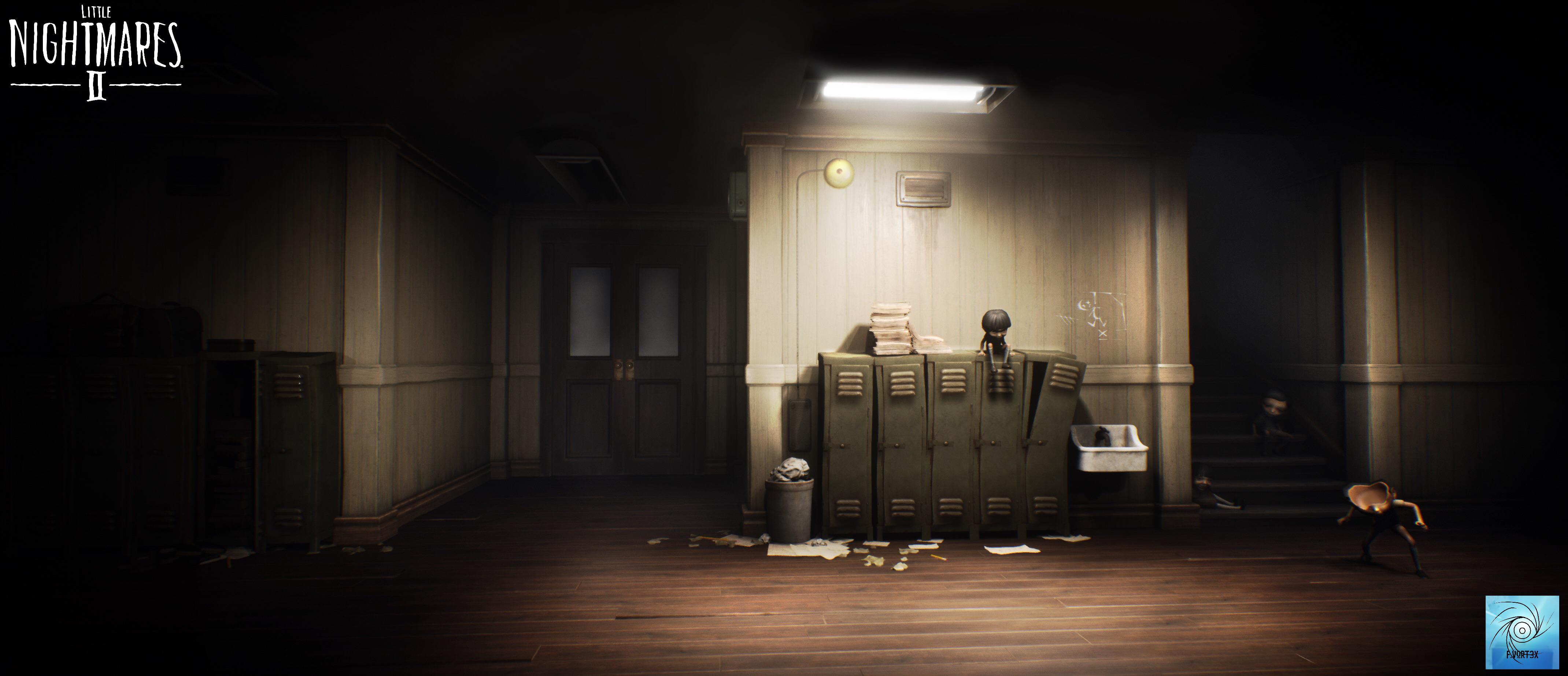 Little Nightmares 2 Concept Art Recreation Locker Hallway
