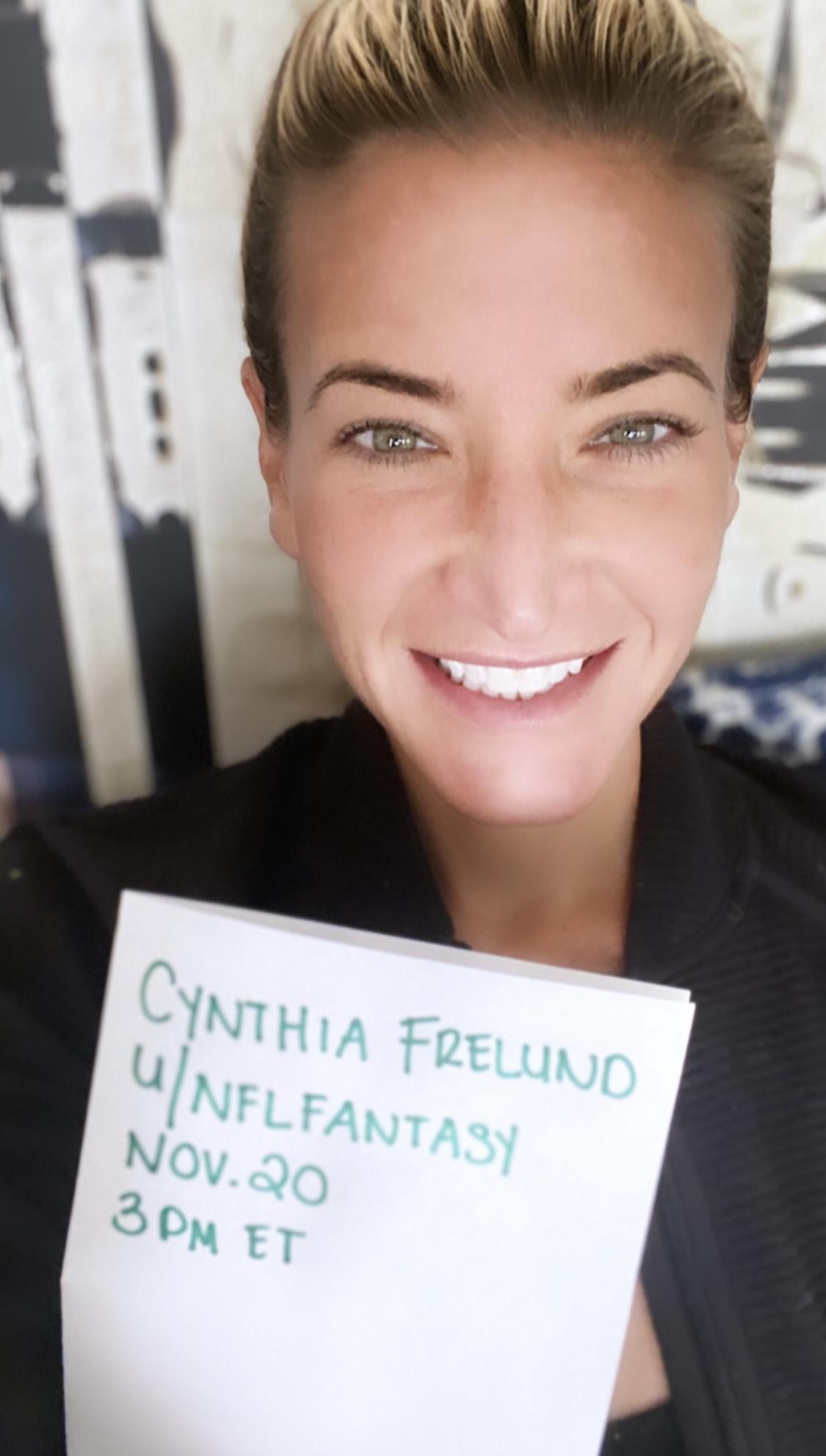 I’m the NFL Media’s first analytics expert Cynthia Frelund, here to answer all your fantasy