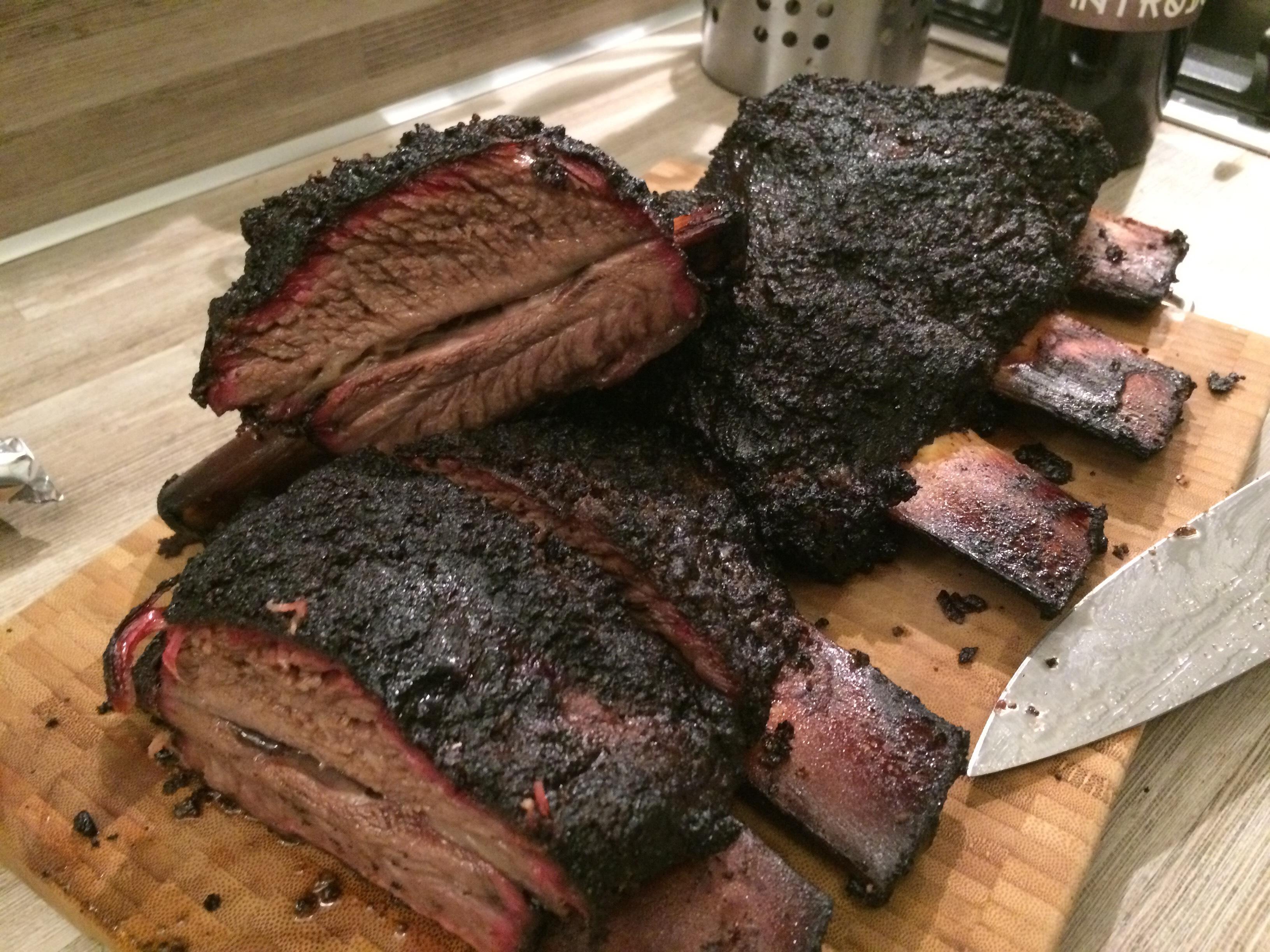 Grain fed Black Angus Beef Ribs r/smoking