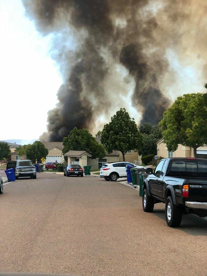 Camp Pendleton fire yesterday. Over 750 homes were evacuated. r/pics