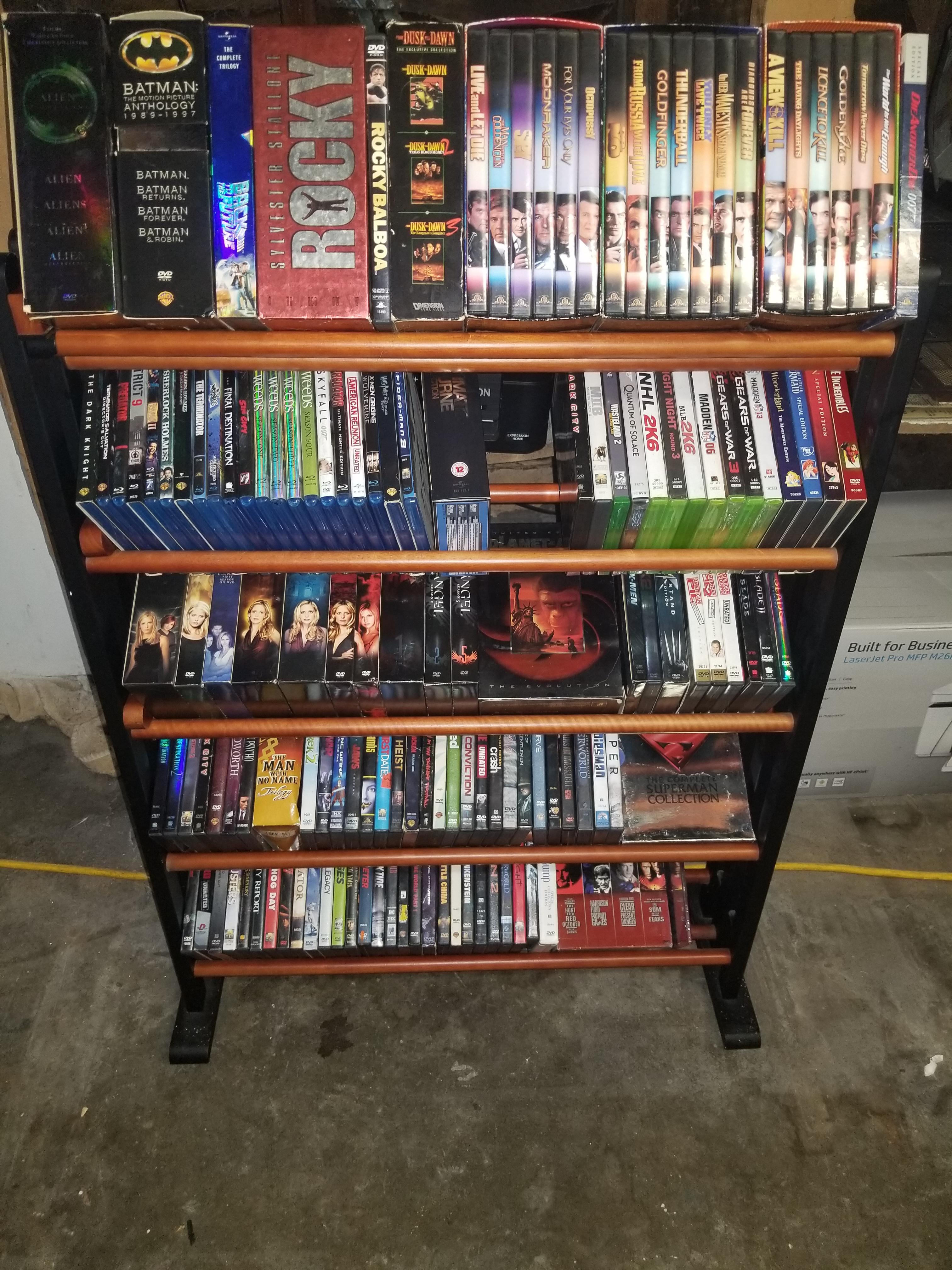 Converted CD rack to DVD/Blu ray stand. r/dvdcollection