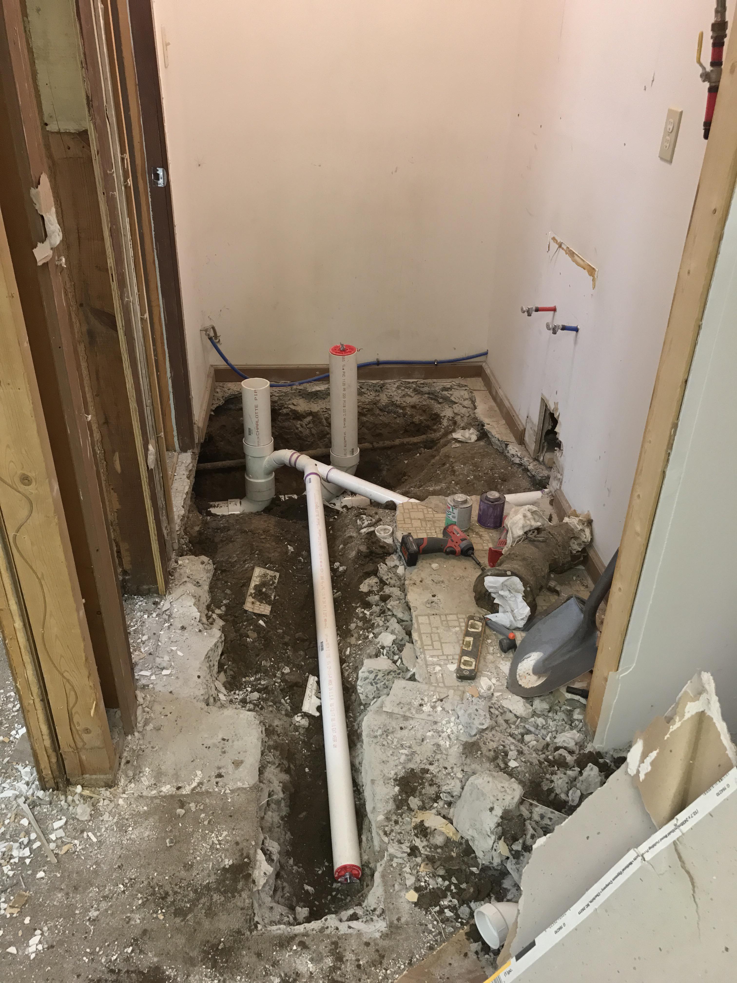 Bathroom rough in how’s it look Plumbing