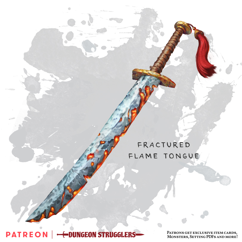 [OC][Homebrew] Fractured Flame Tongue Weapon (any sword) r/DnD