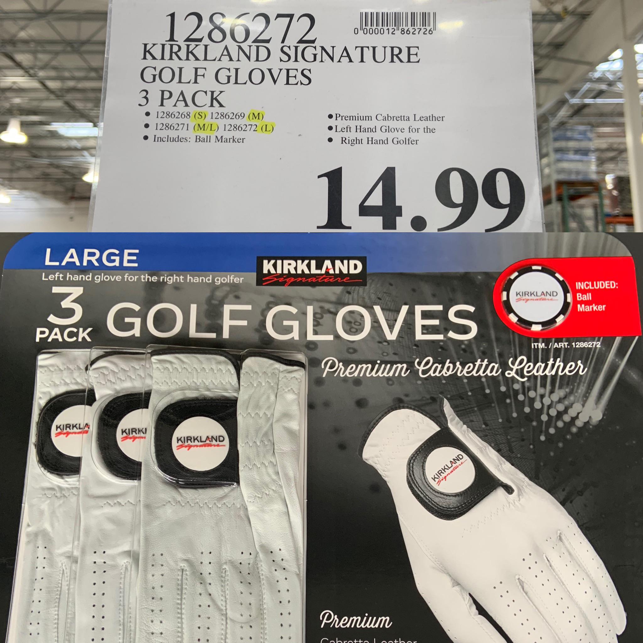Great deal at Costco 3 for 15 full leather glove r/golf