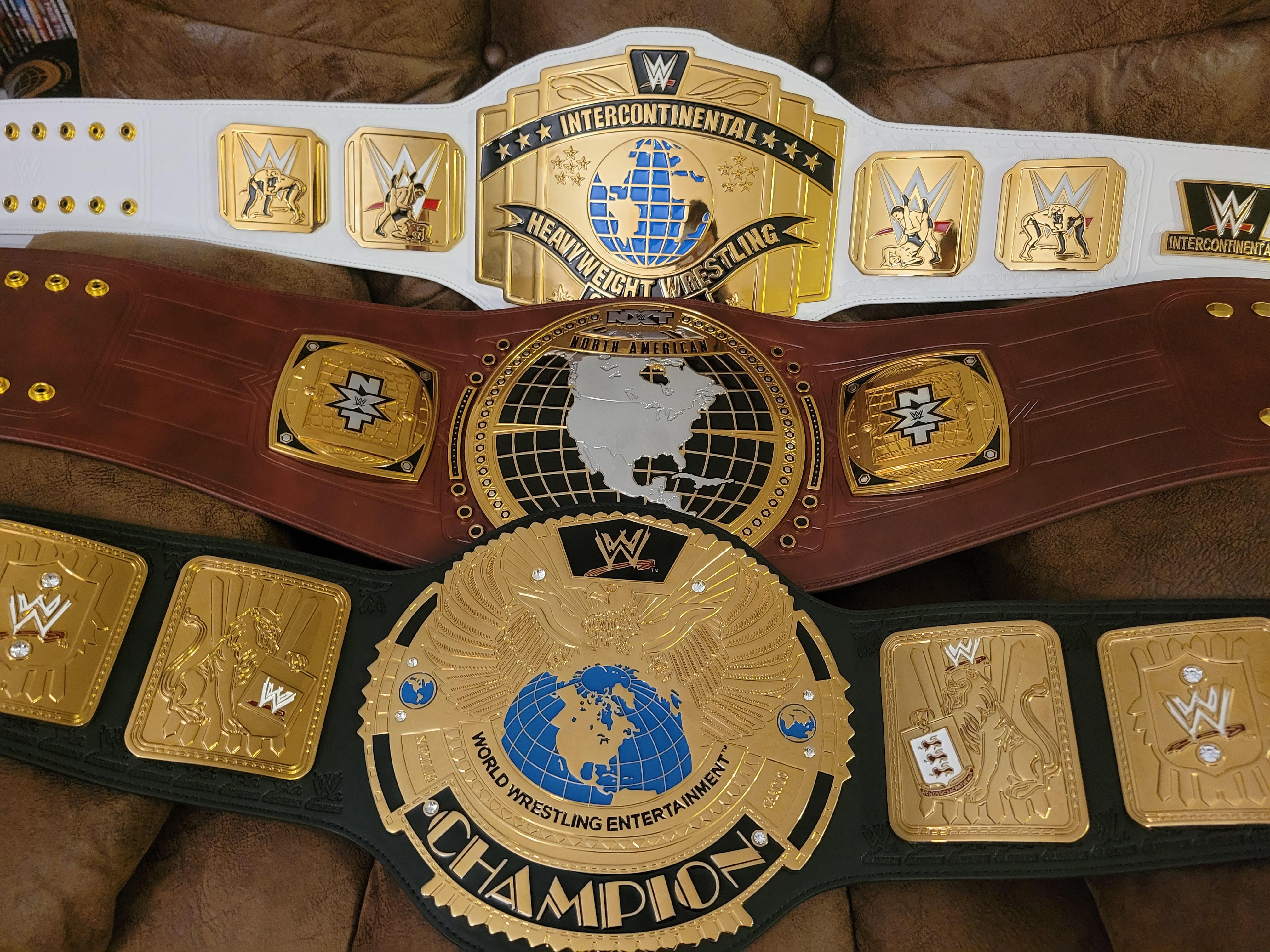 My first replica title belts. I had never even held one before today