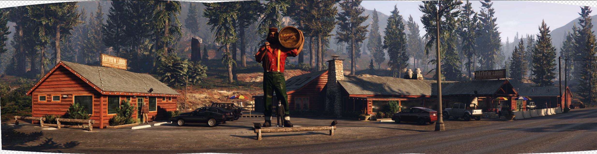 Hangin’ With The Logger Beer Lumberjack At The Bayview Lodge, Procopio Promenade, Paleto Forest
