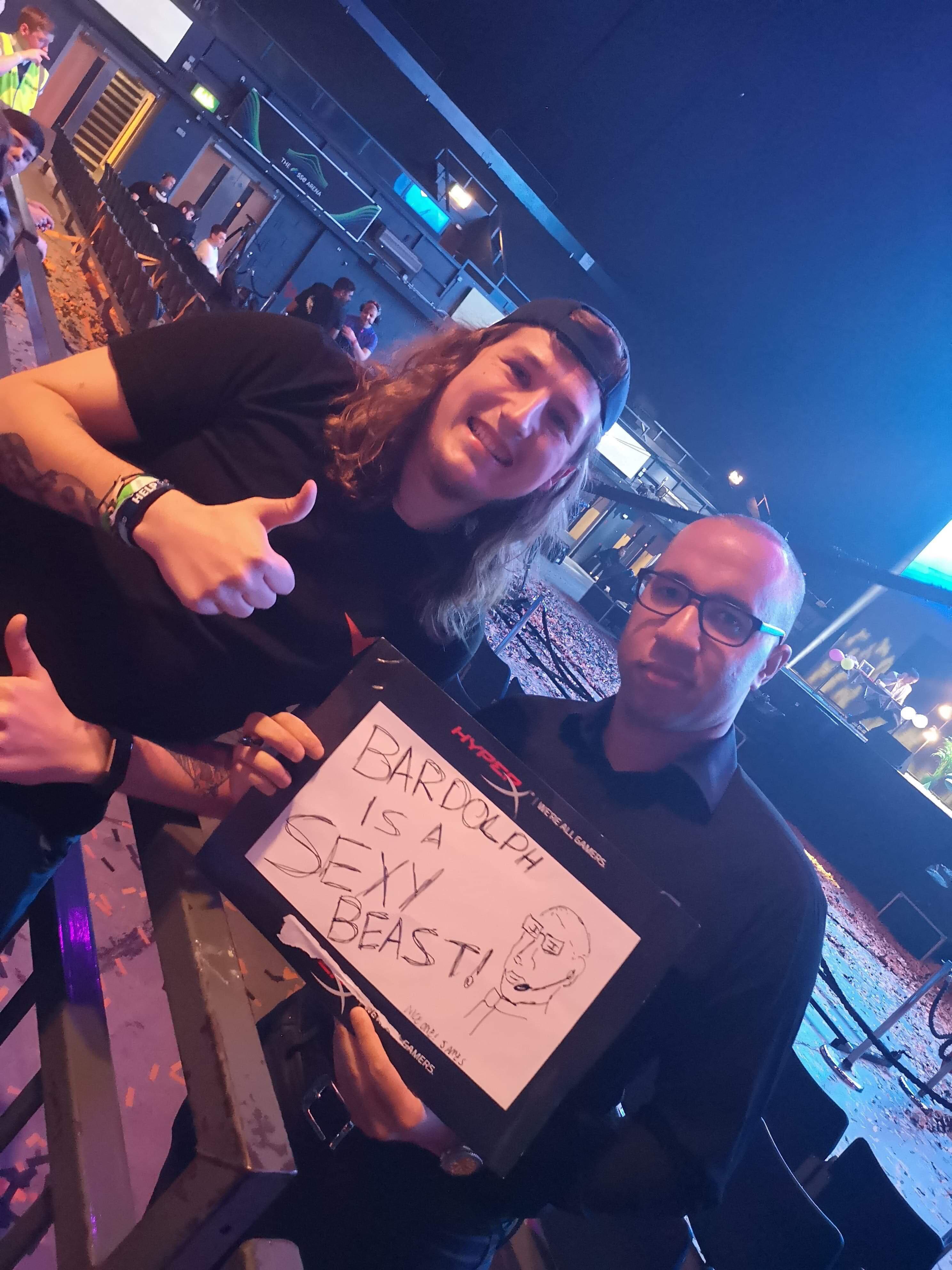 When bardolph calls out your sign on stage and comes and signs it for