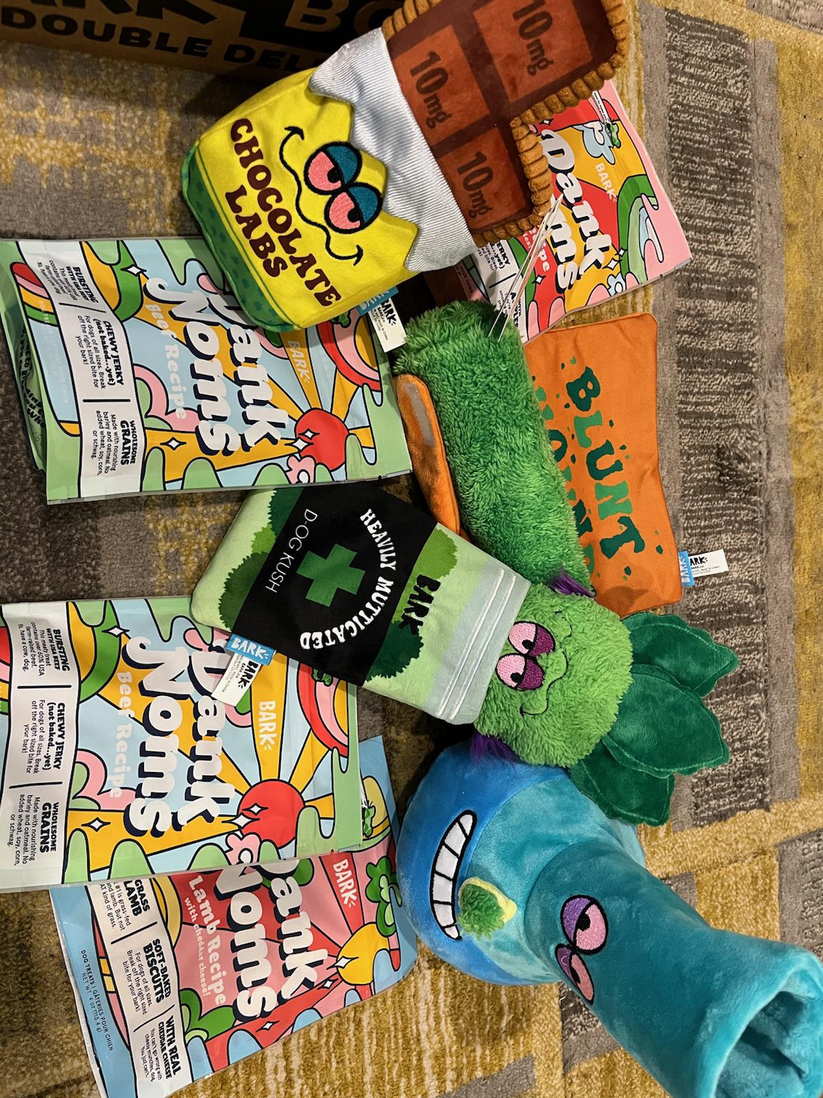 bark box weed themed dog toys r/Michigents