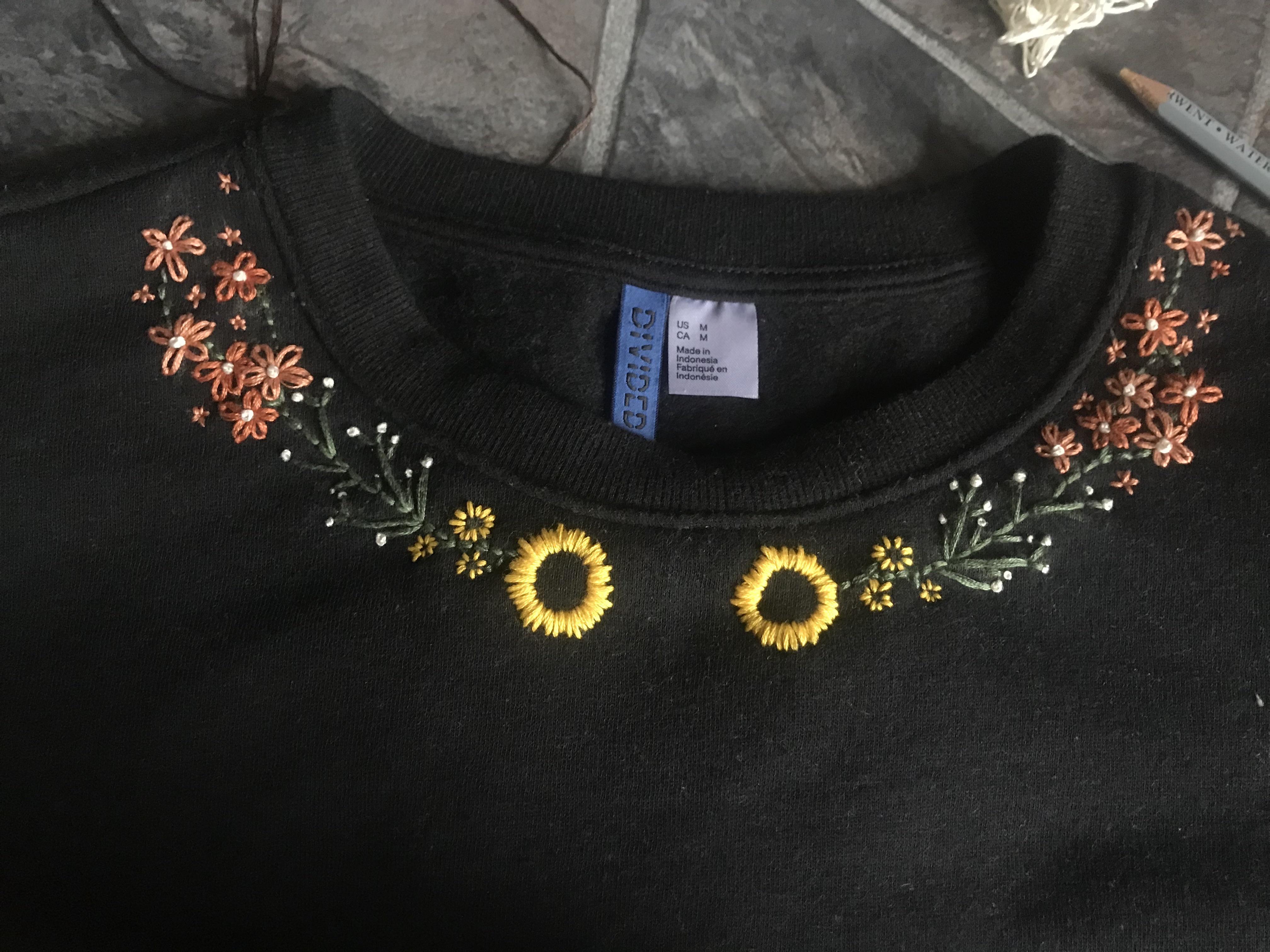 Made this sweater embroidery for a friend the other day!! It was fun