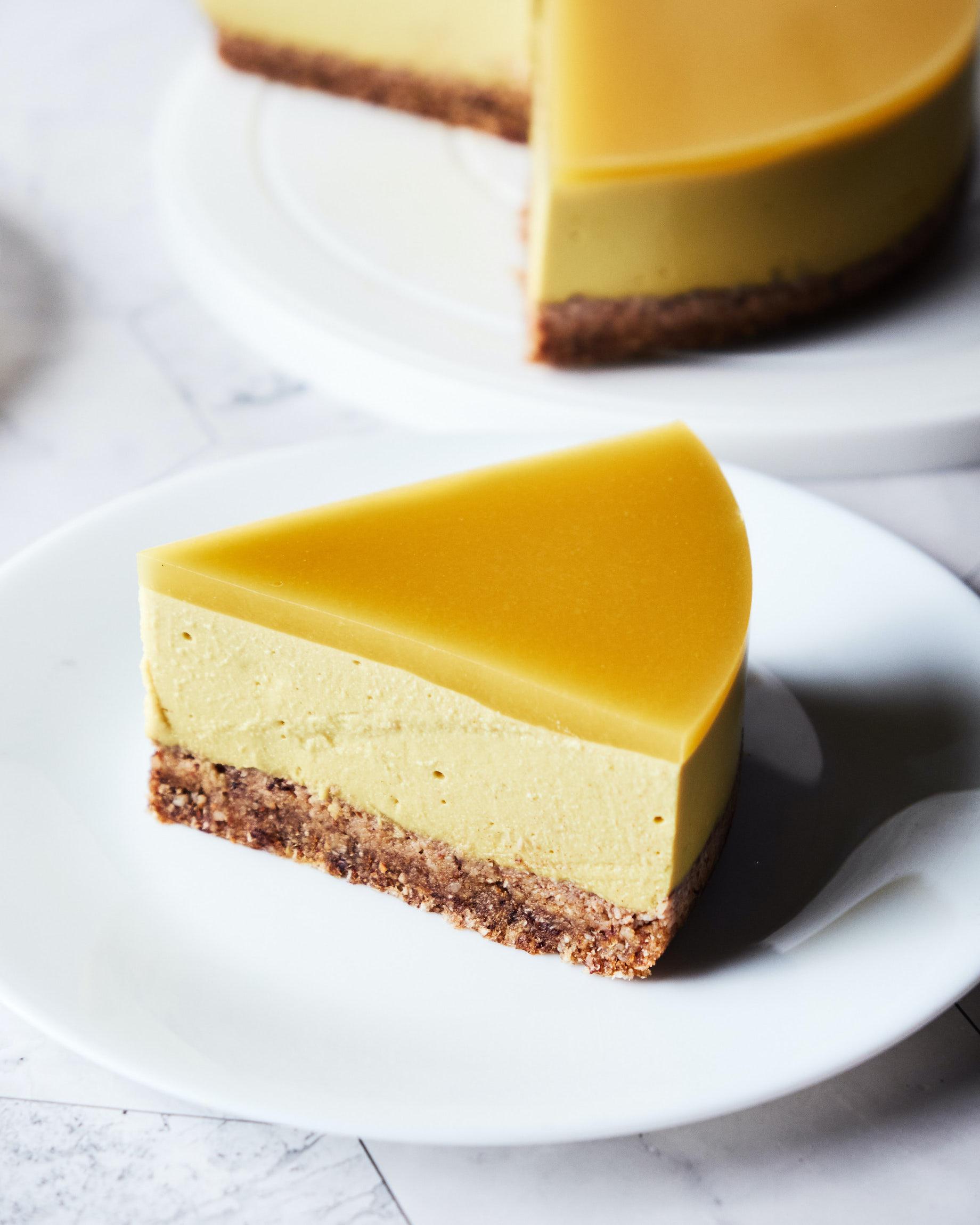 NoBake Mango Cheesecake (with Cashews + AgarAgar) r/veganrecipes