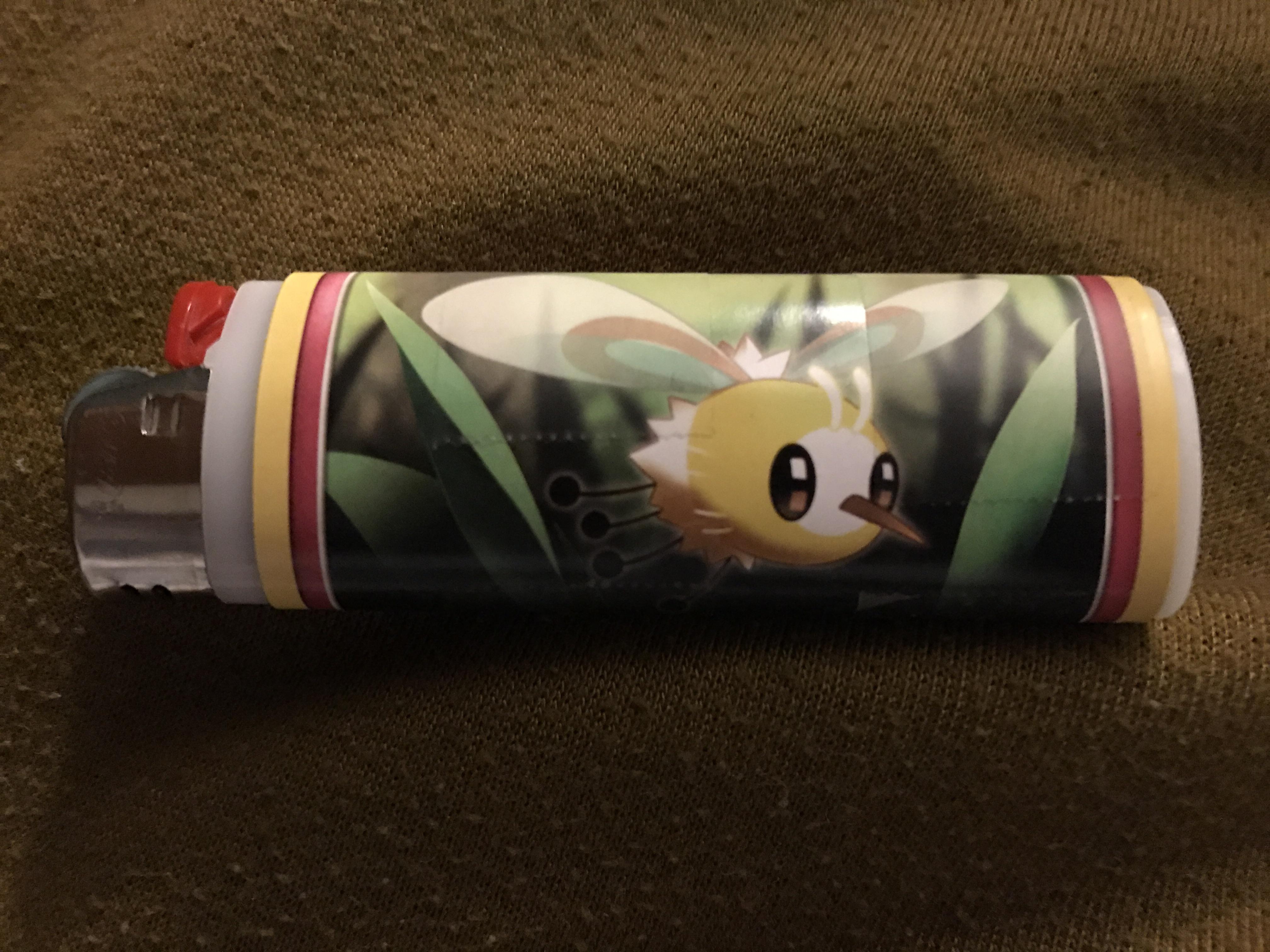 Pokemon card + tape = halfart hard case for lighter! r/trees