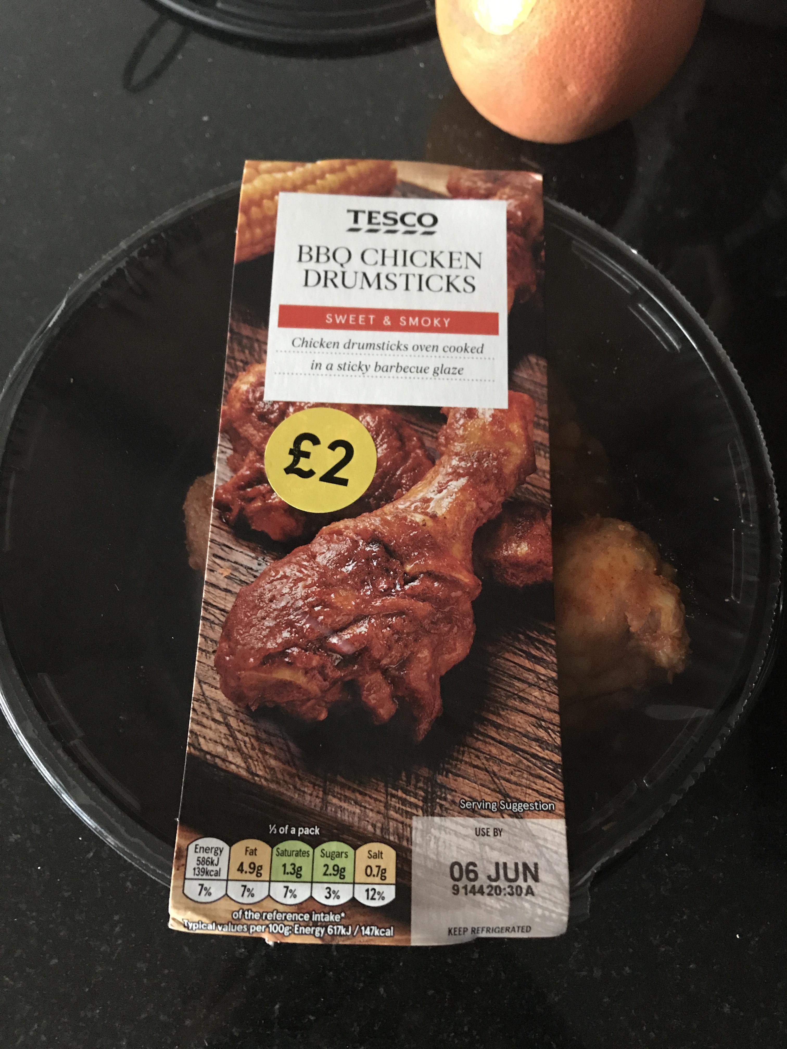 Bbq chicken drumsticks £2 at Tesco r/ketouk