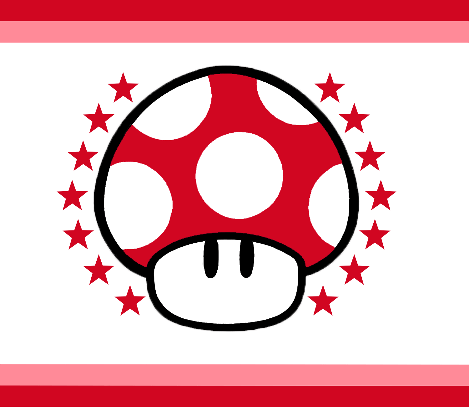 Official flag for the Mushroom Kingdom in Super Mario Galaxy r/vexillology