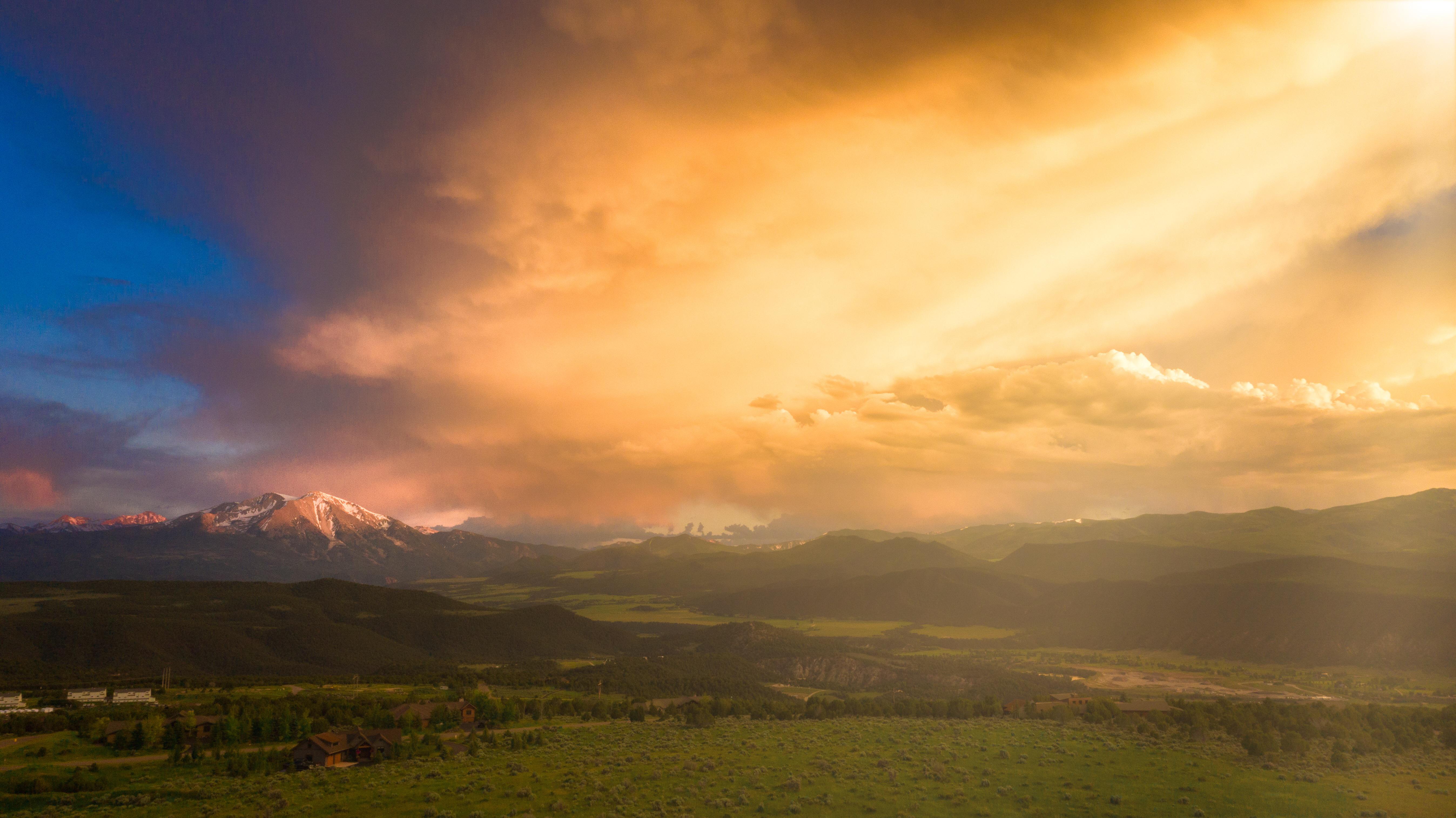 Sunset over Mt. Sopris in Carbondale, Colorado a couple of nights ago