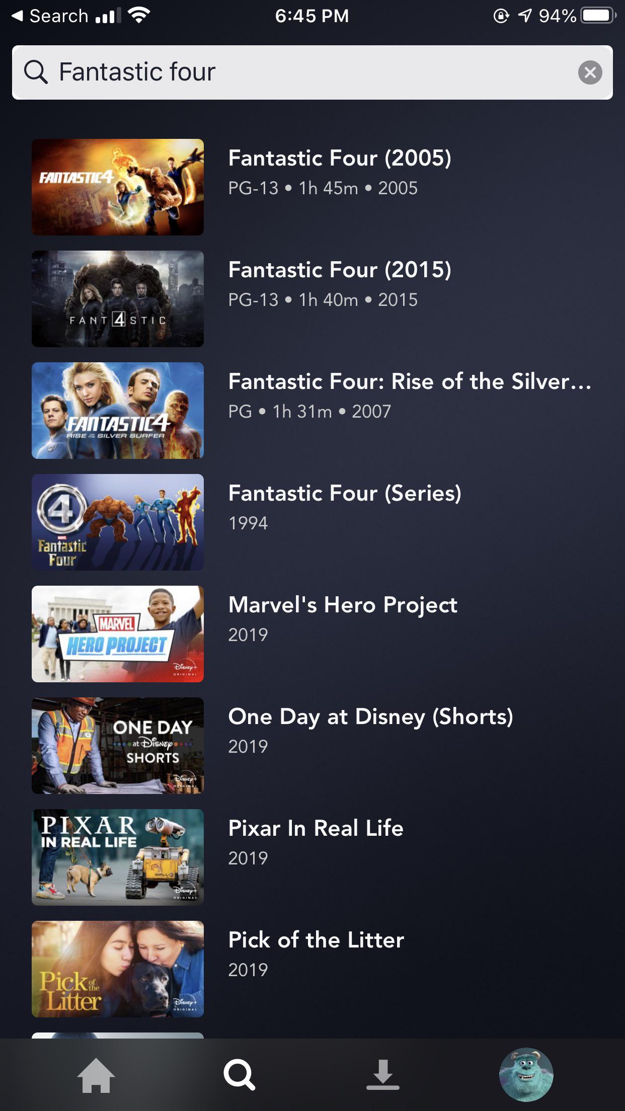 F4 are all in Canada! DisneyPlus