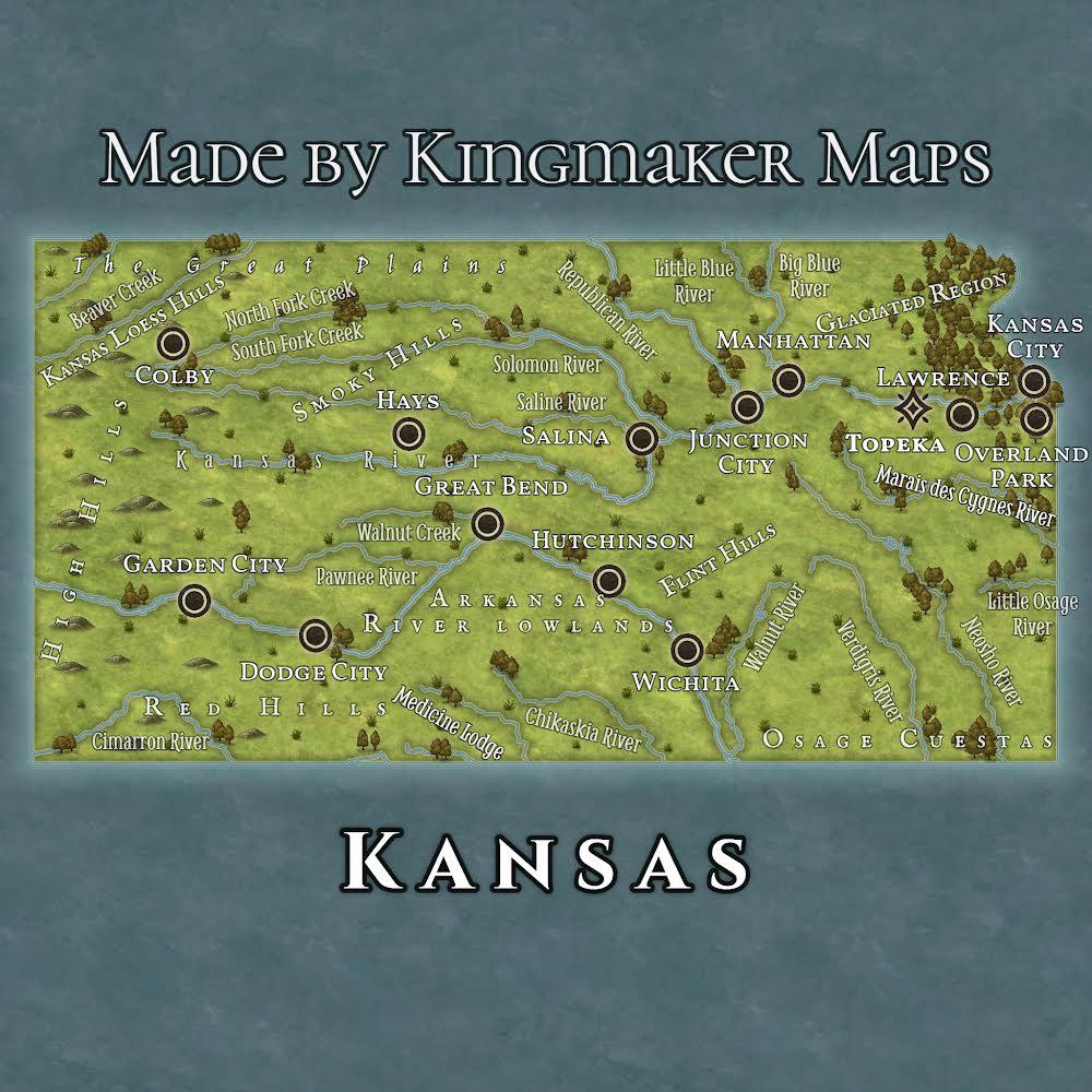 Geography of Kansas MapPorn