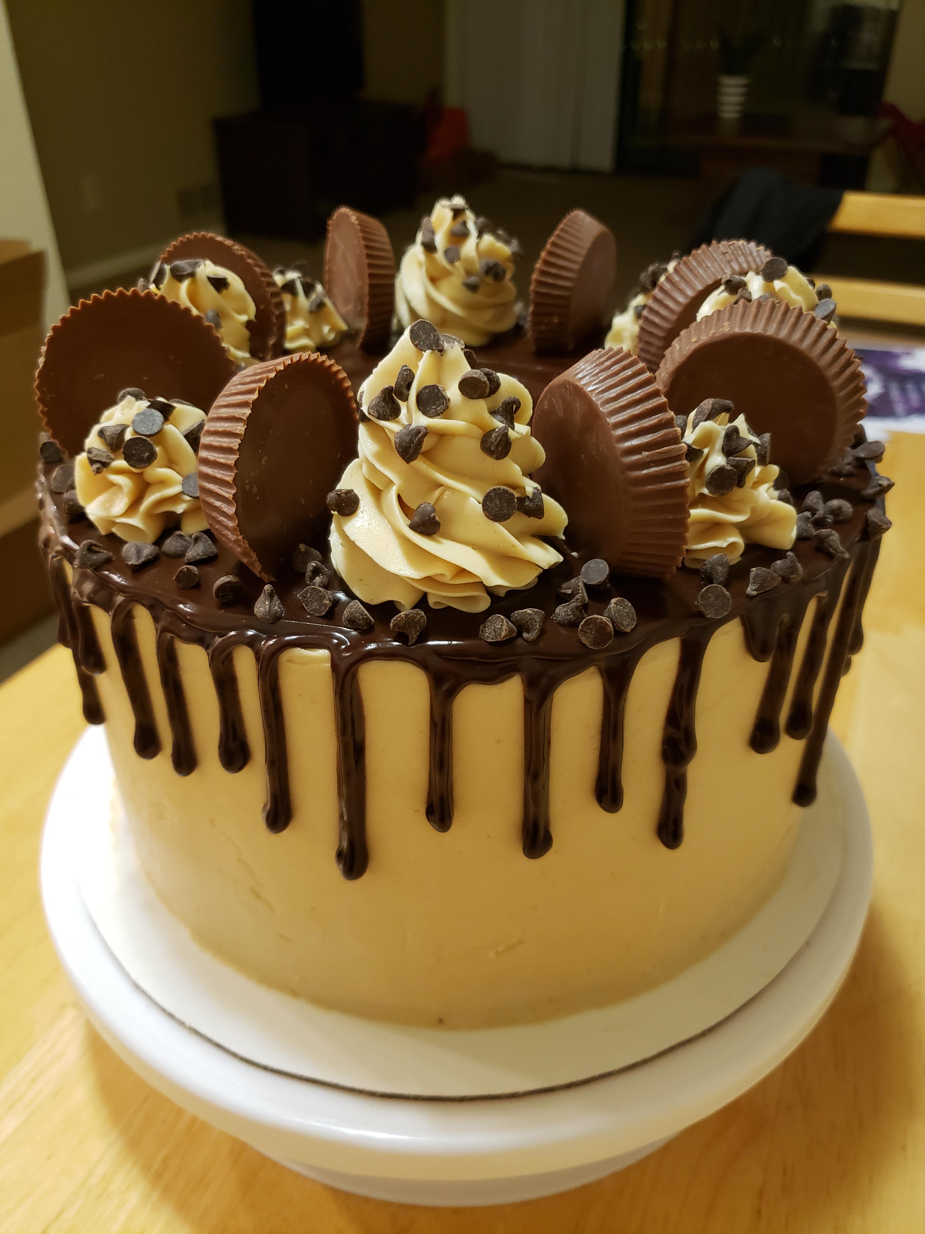 Reese's cake my first commissioned cake! r/Baking