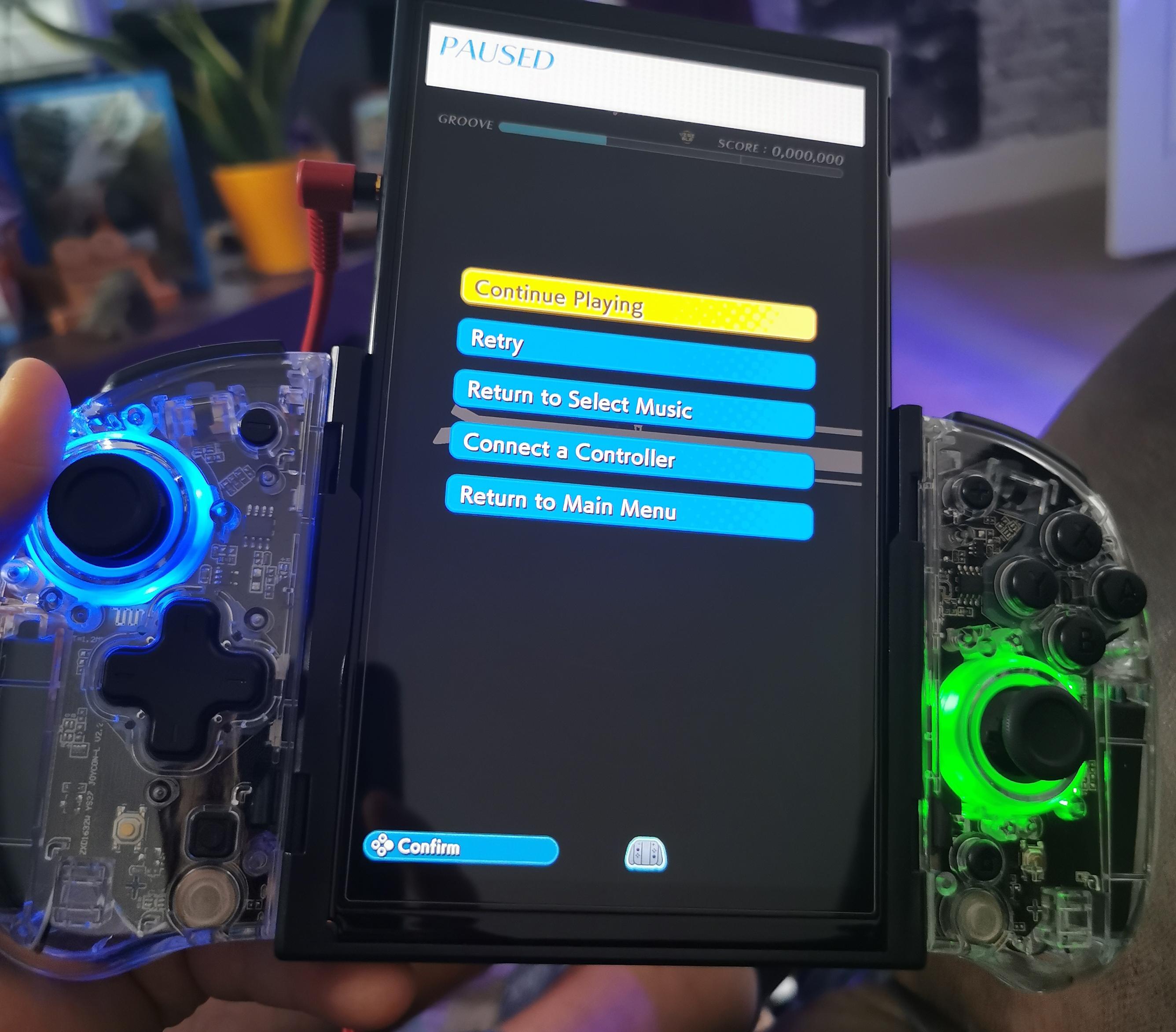 The best way to play Groove Coaster handheld? (NYXI controller, OLED