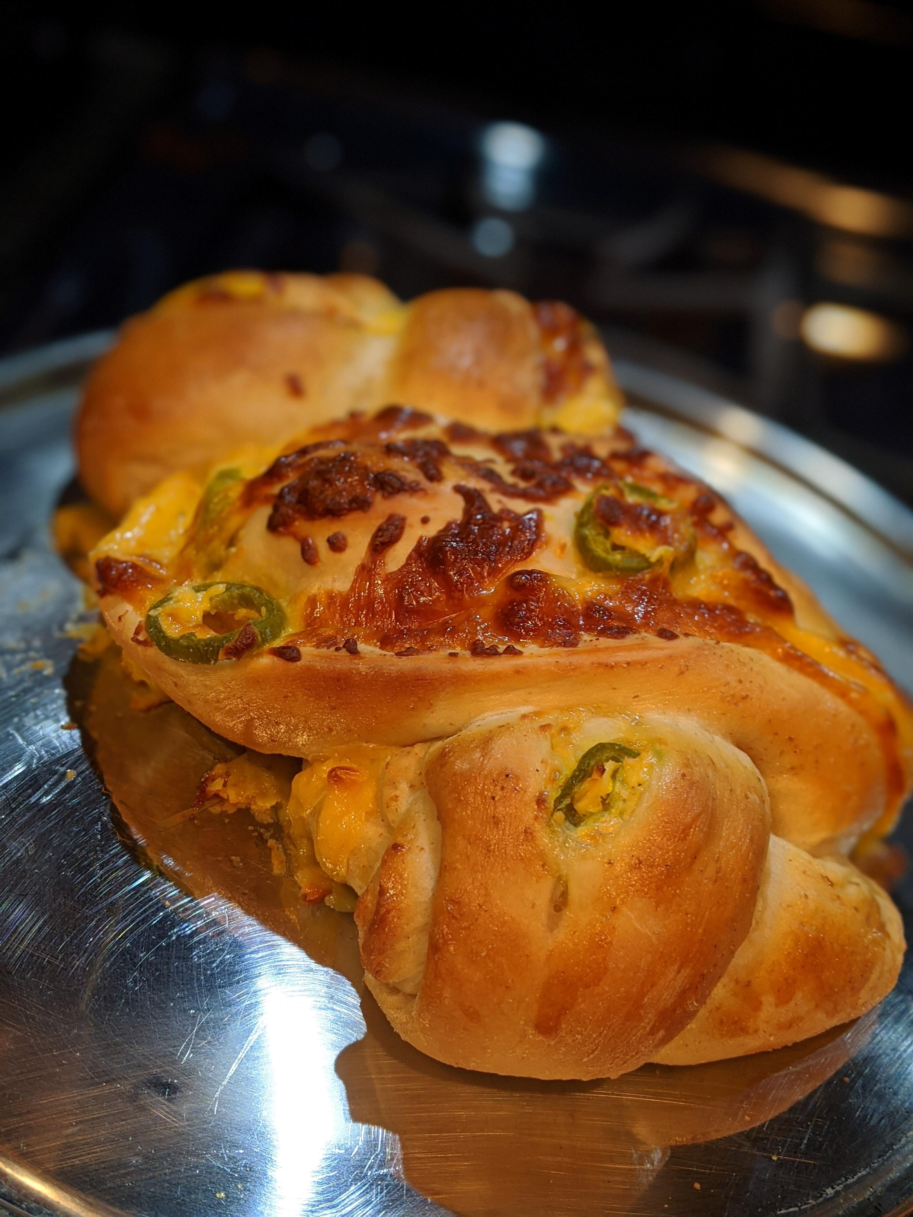 [Homemade] Braided Jalapeno Cheddar Bread r/food