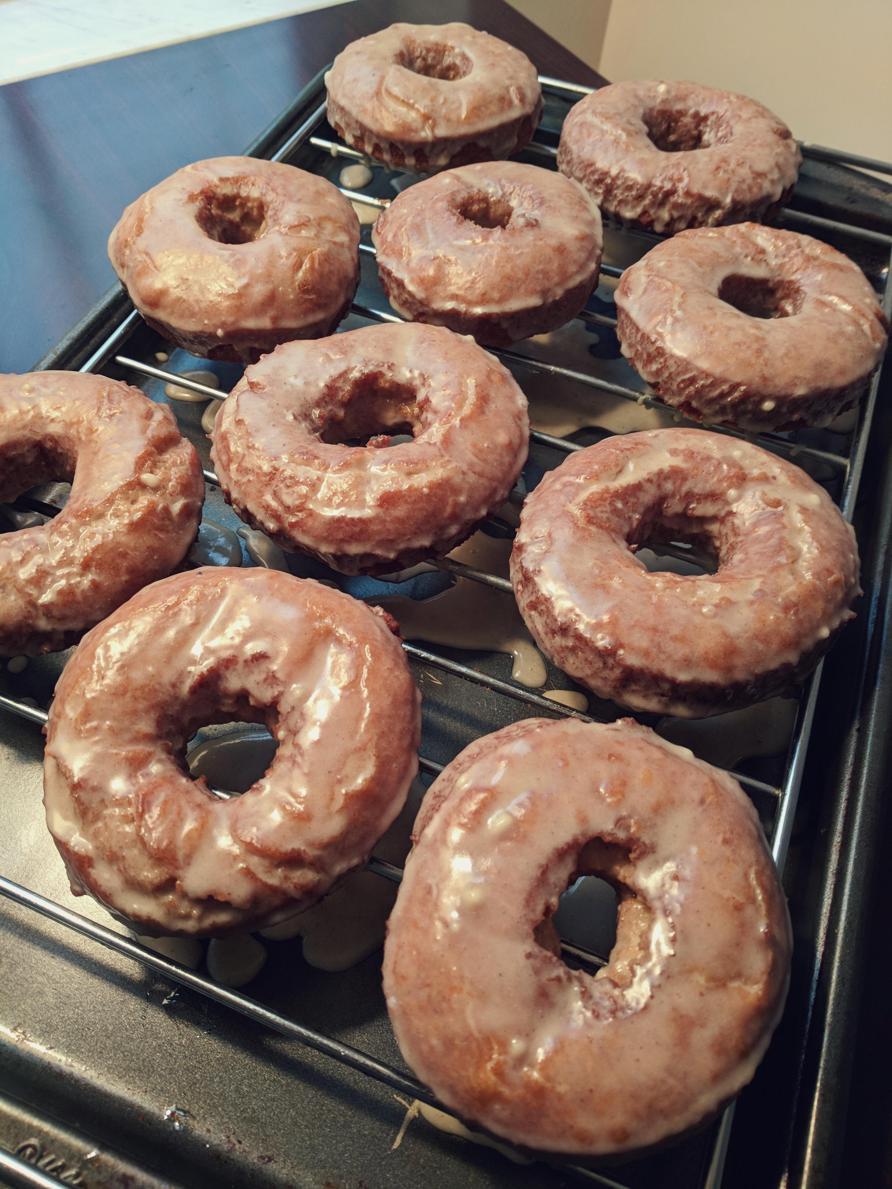 [Homemade] Cake Doughnuts with Maple Glaze r/food