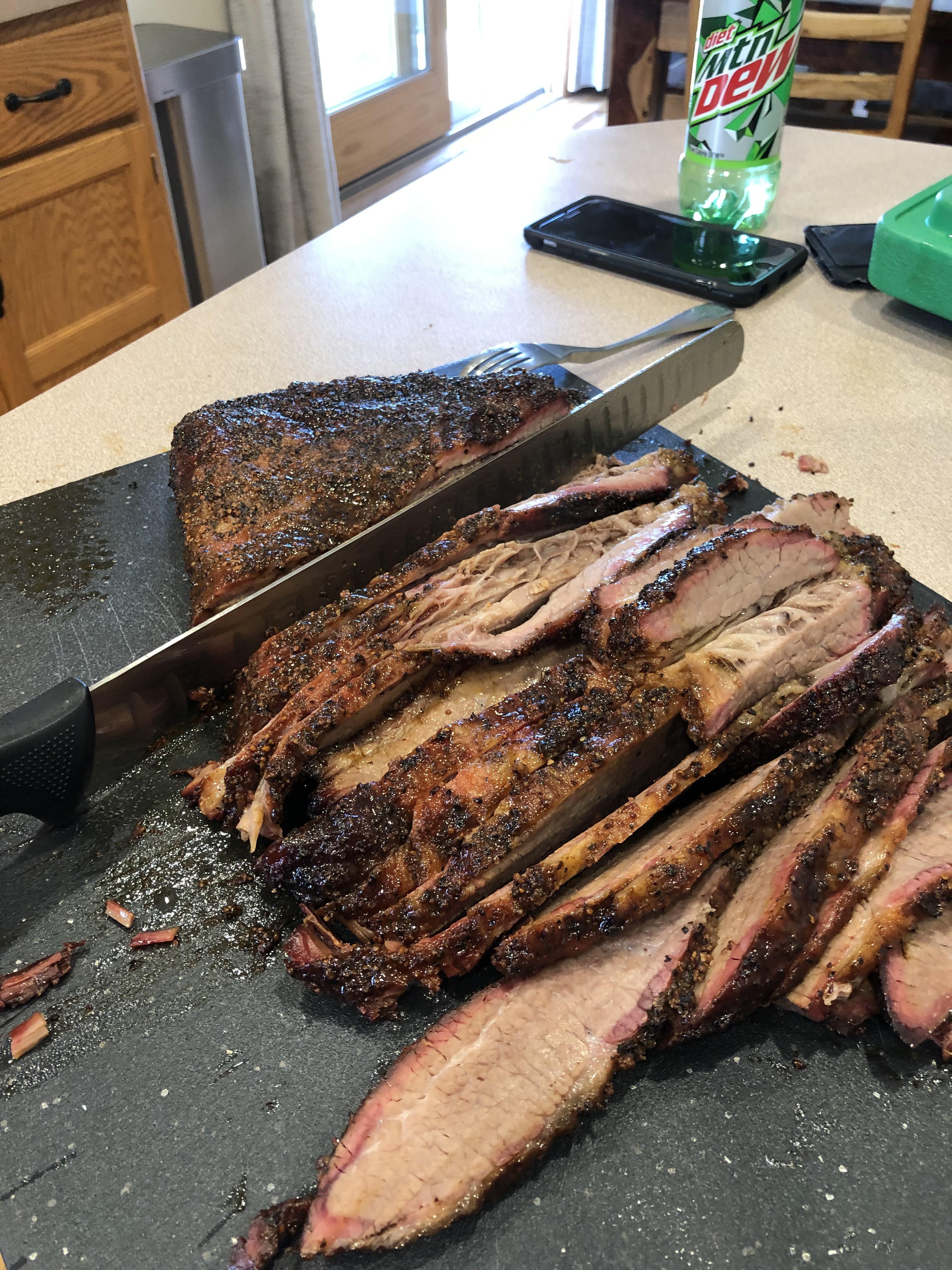 First brisket with pink paper, certainly not the last r/Traeger