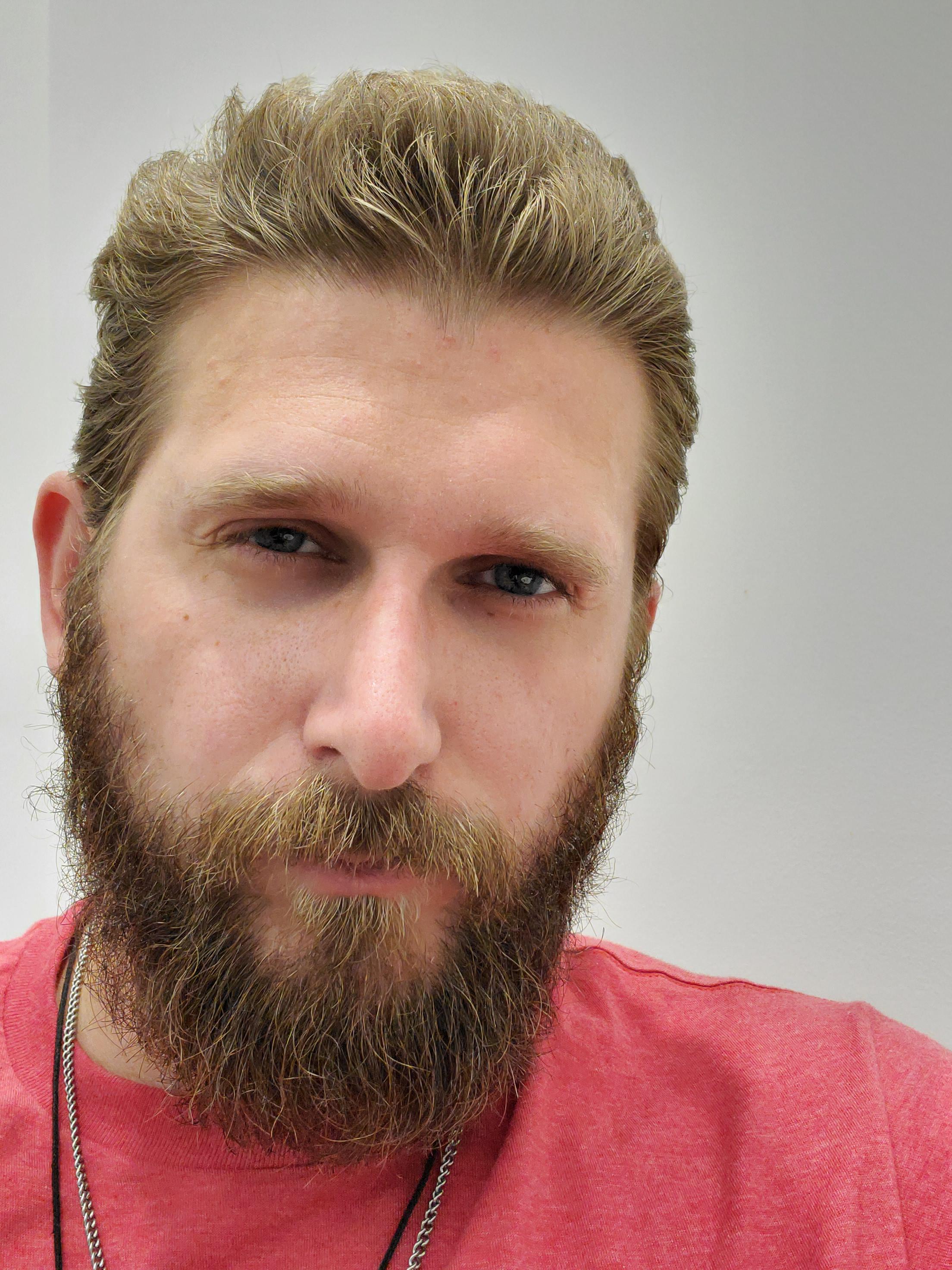 Blonde beard 3 months in. My sides are a little timid but I'm digging