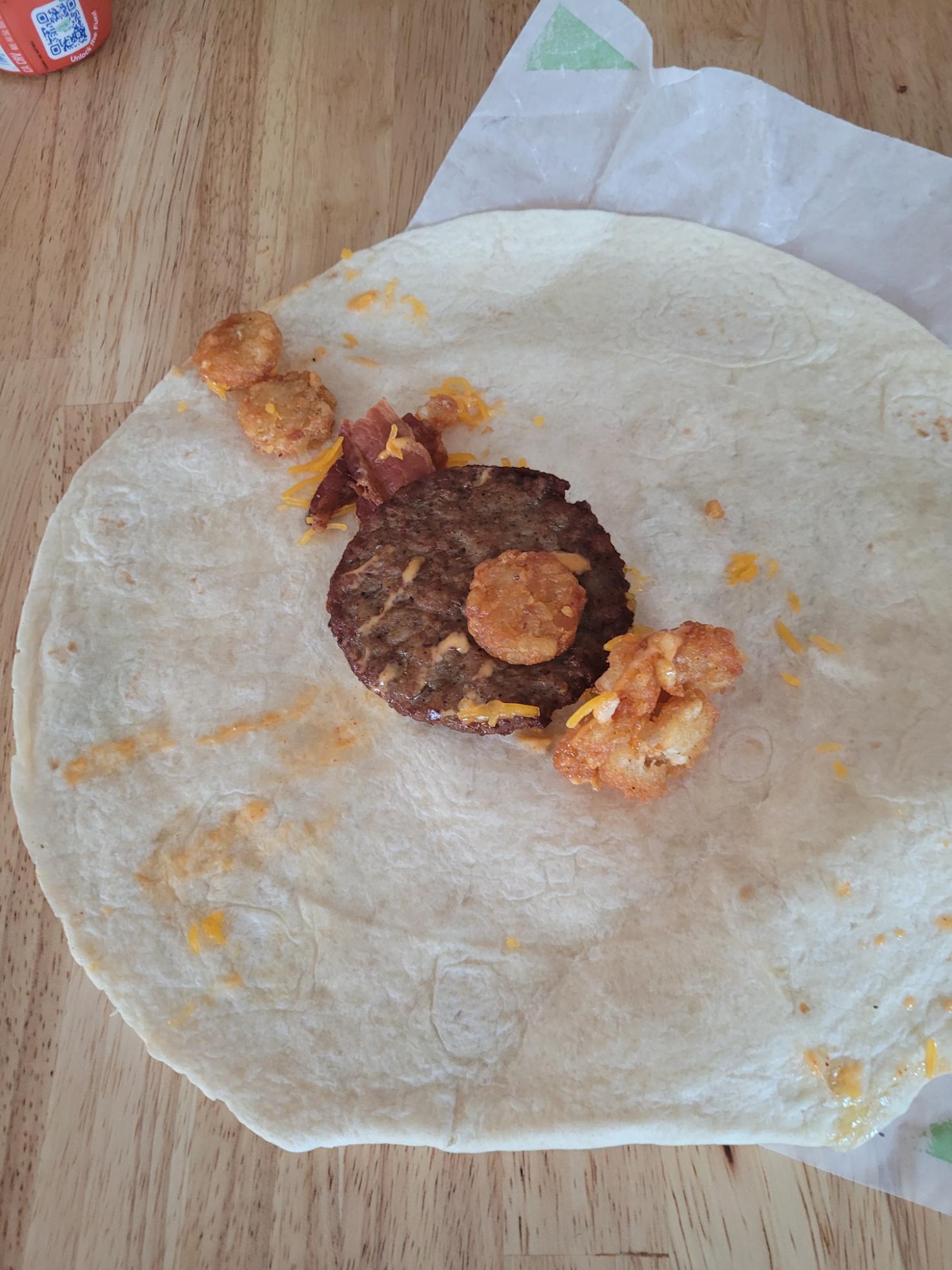 My "Eggnormous" burrito from Burger King. It was through DoorDash. r