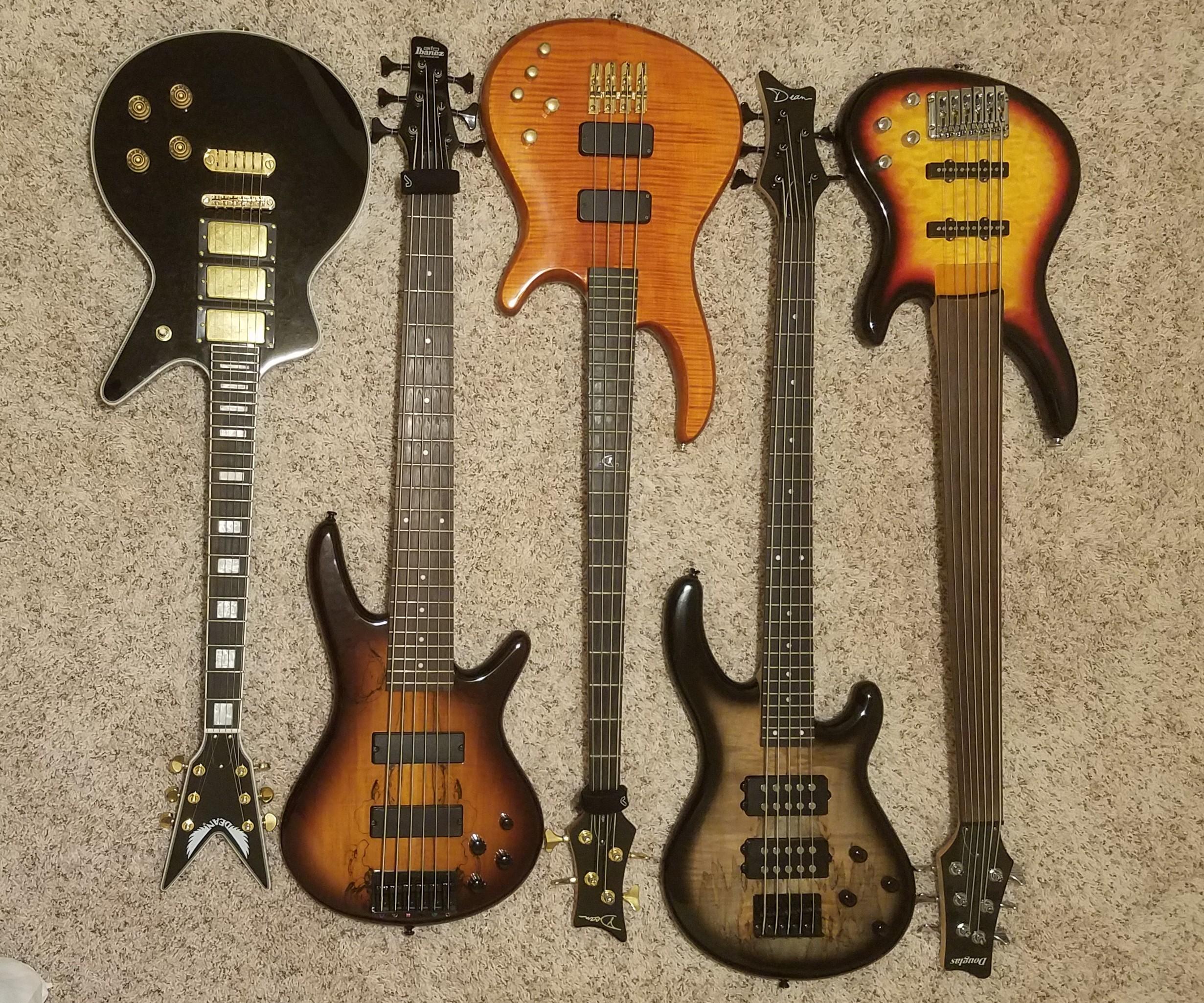 Just wanted to share my (growing) bass collection! (Please excuse the