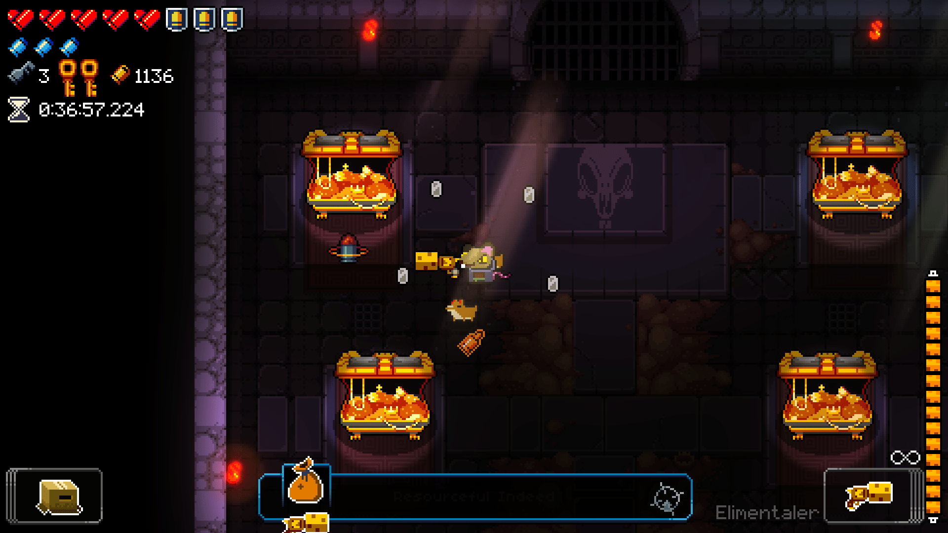 I guess if you get one of the rat chest items earlier in the run the