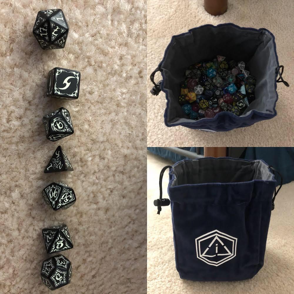 New Third Dice bag! Going on 200 die and not even half way full. And