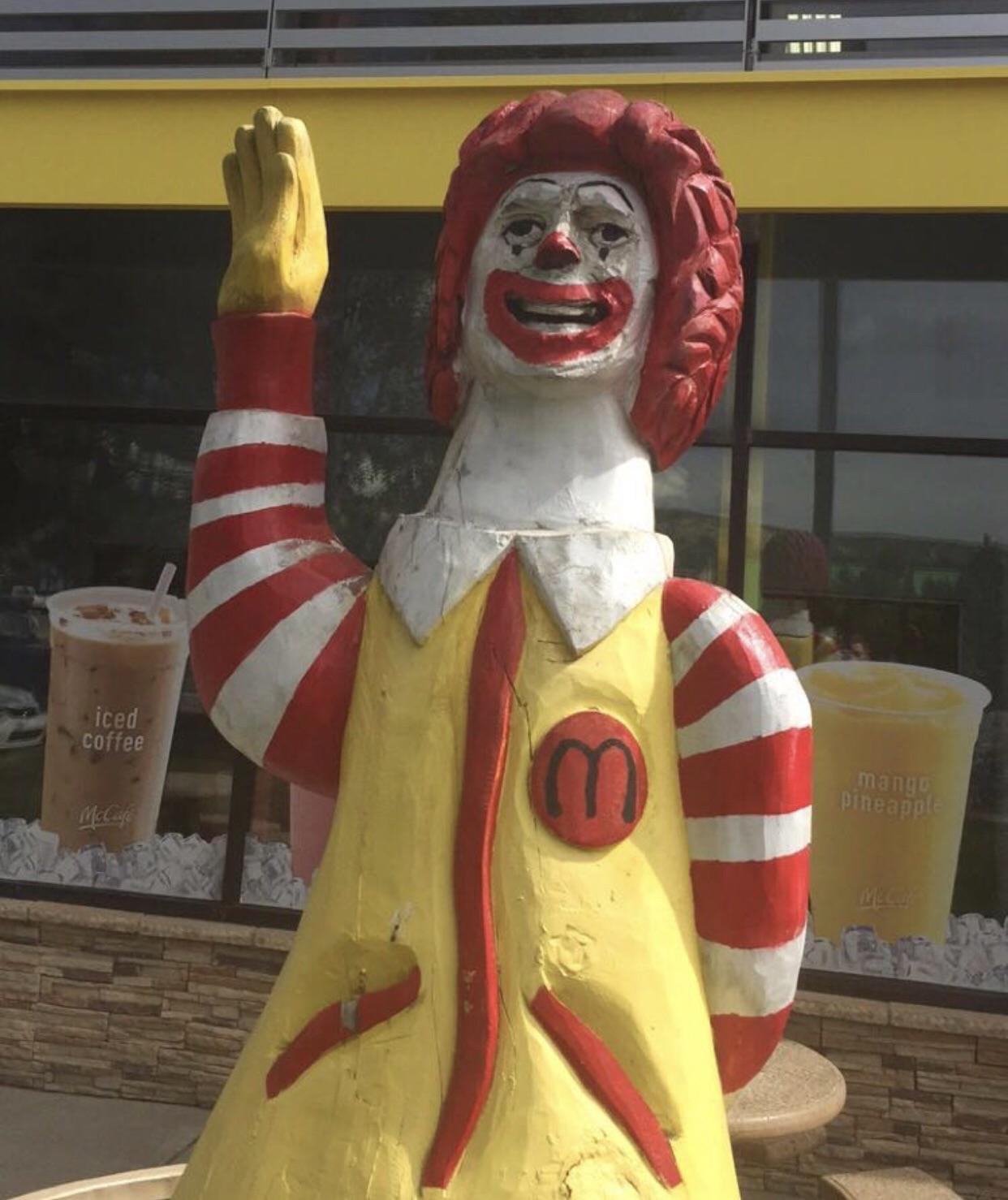 Scrolling back through my camera roll and uncovered this creepy Ronald