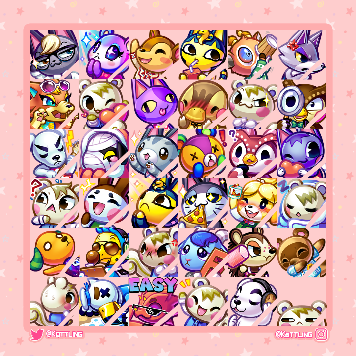 The Animal Crossing emote collection I've been making the last few