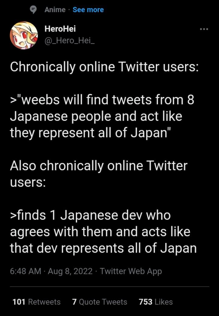 The pot calling the kettle black r/animecirclejerk