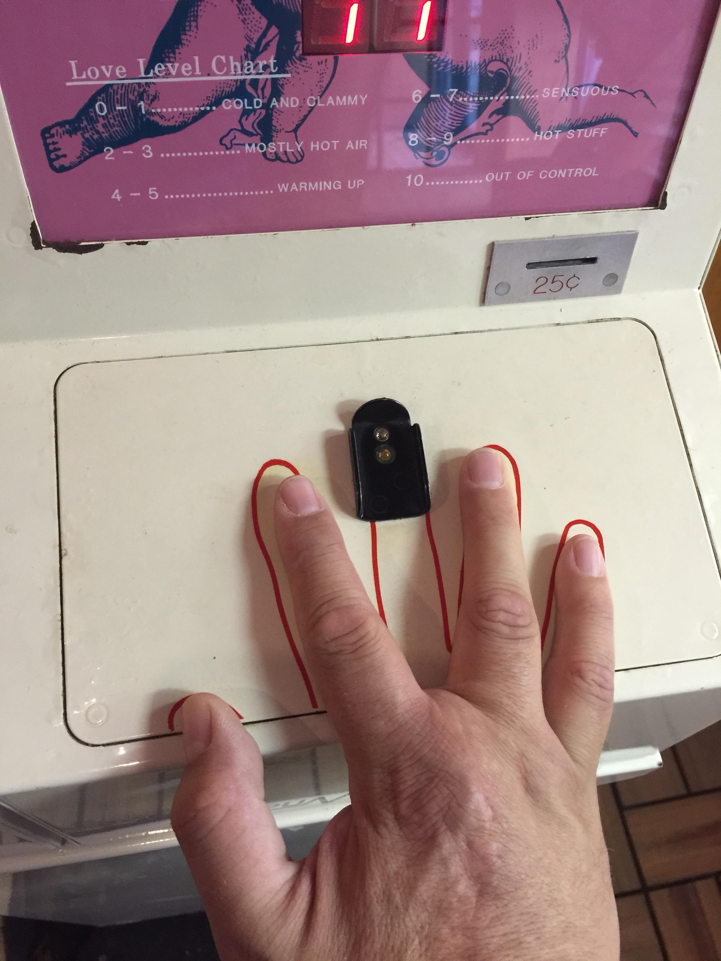 My friend tried to use one of those "love meter" machines the other day