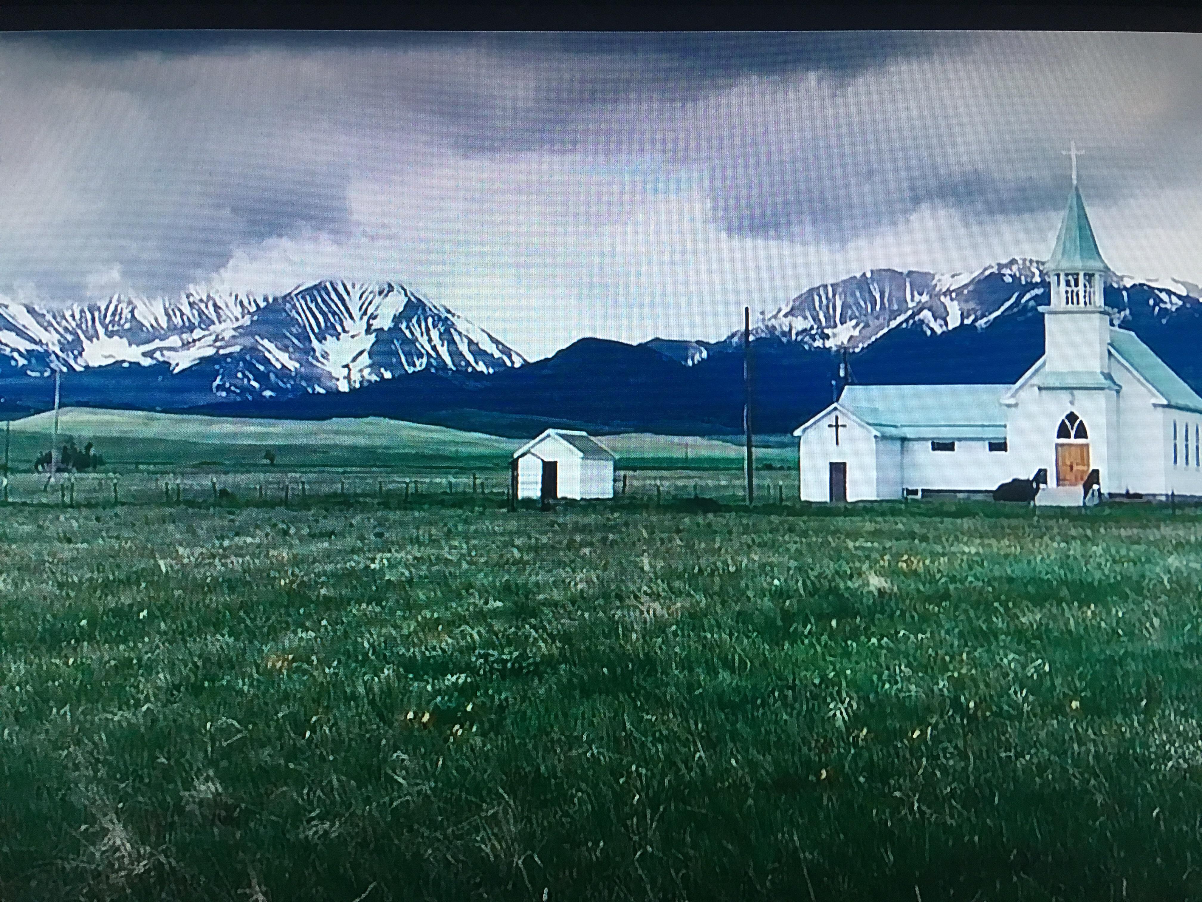 Got some serious fc5 vibes from this church in Montana by the crazy