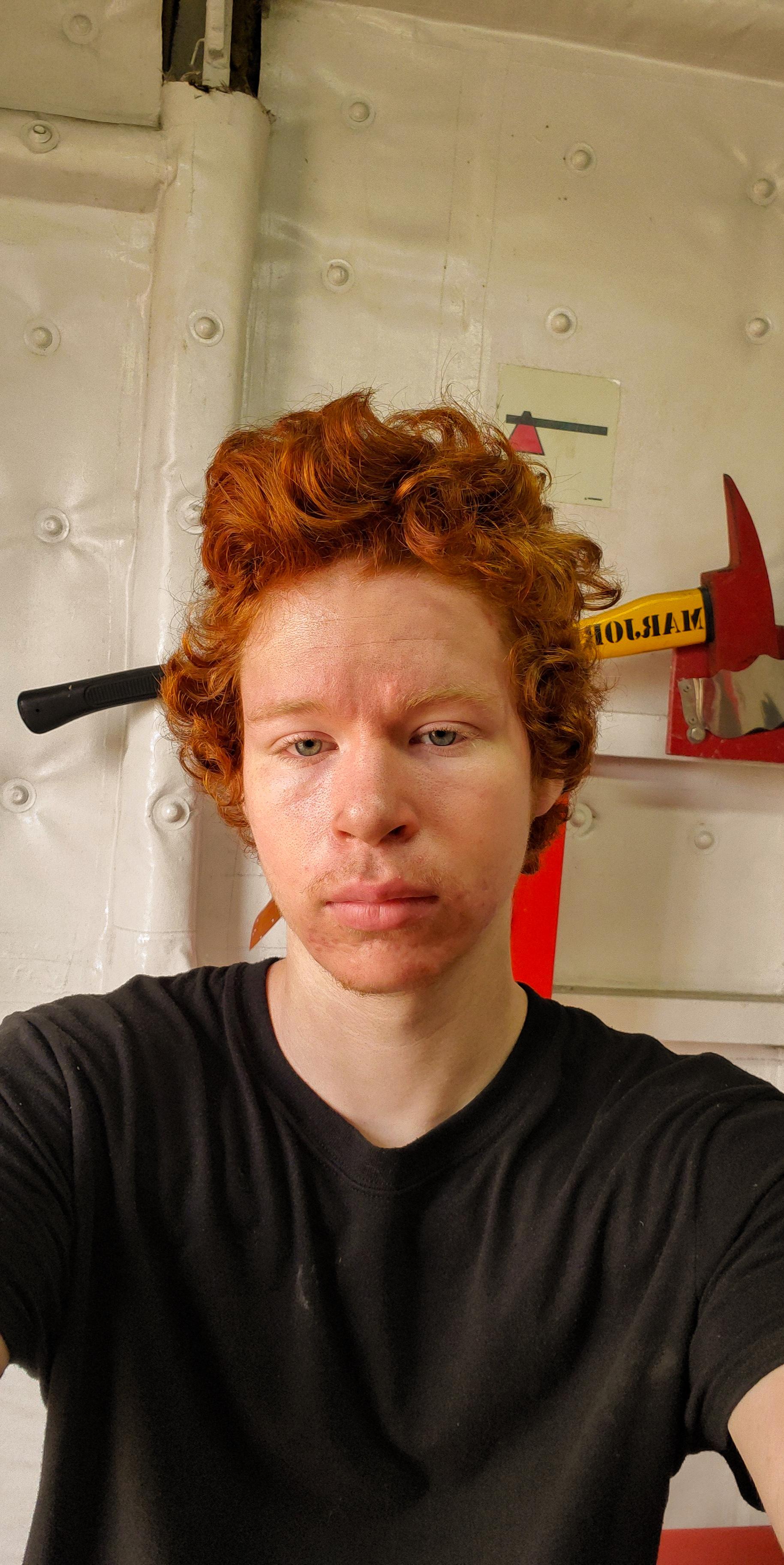 Looking a little rough because of work but how rare is red hair and