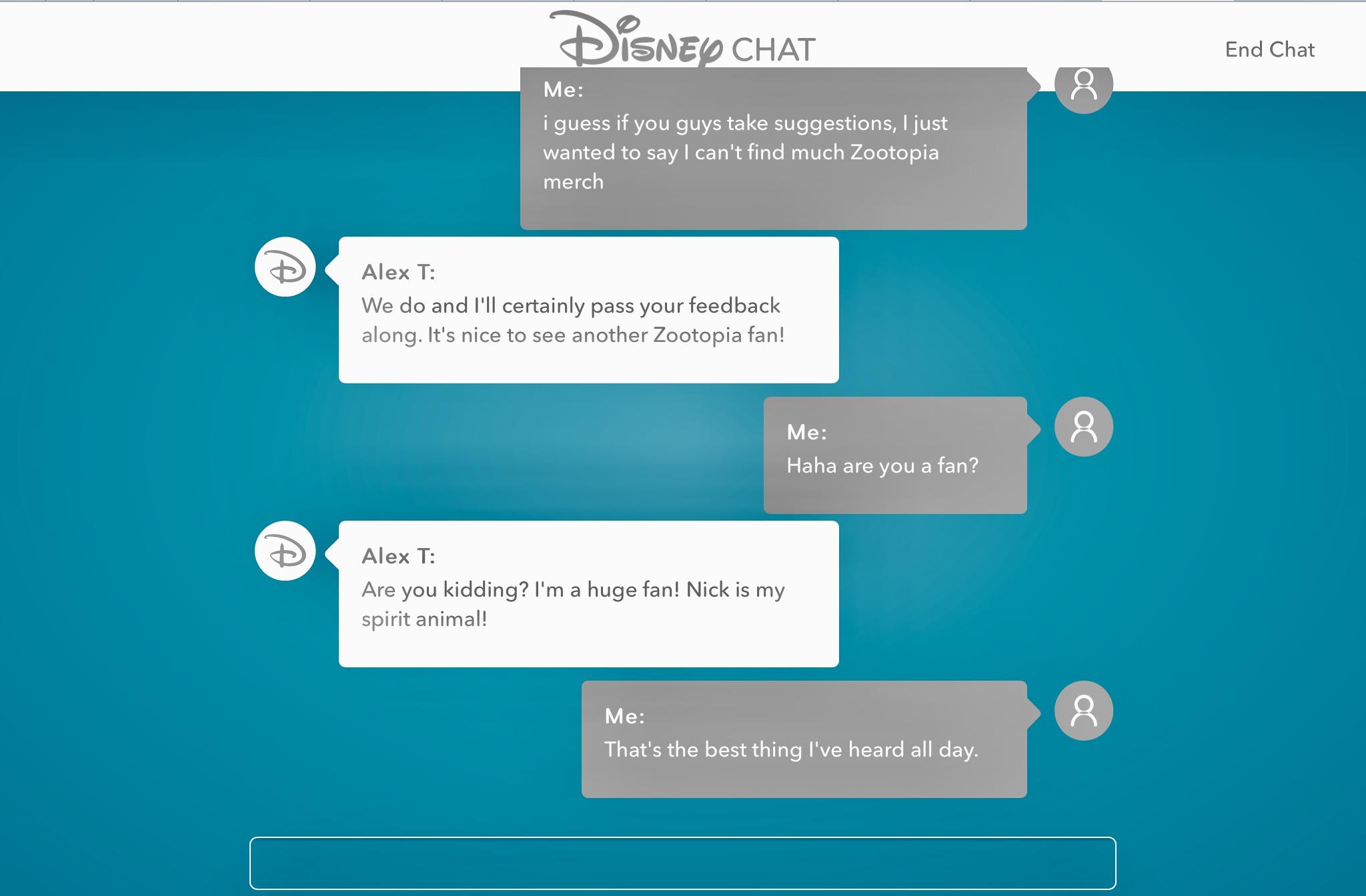 When you and your Disney customer service rep have a moment r/zootopia