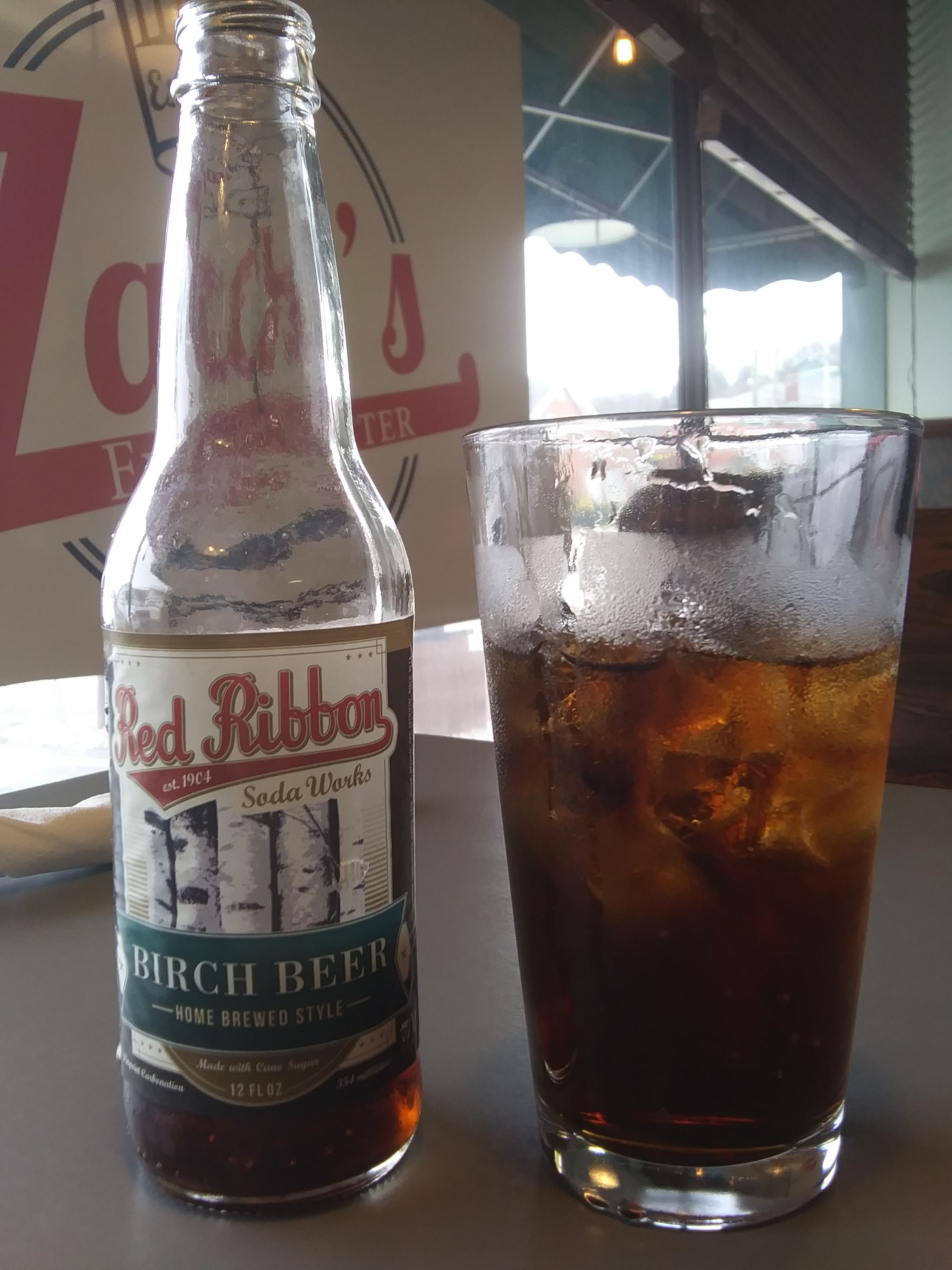 Local birch beer. Soda
