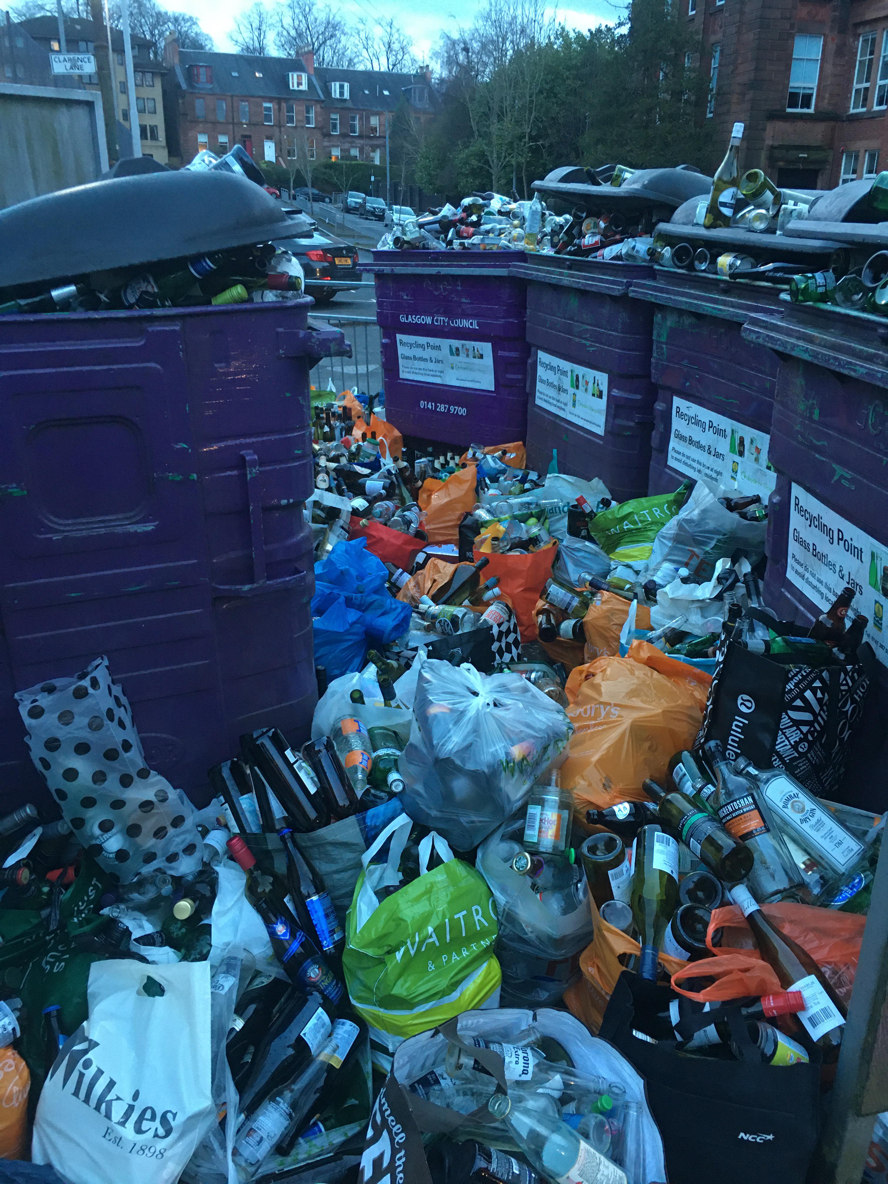 This afternoon at Clarence Drive Recycling point... Post DryJanuary